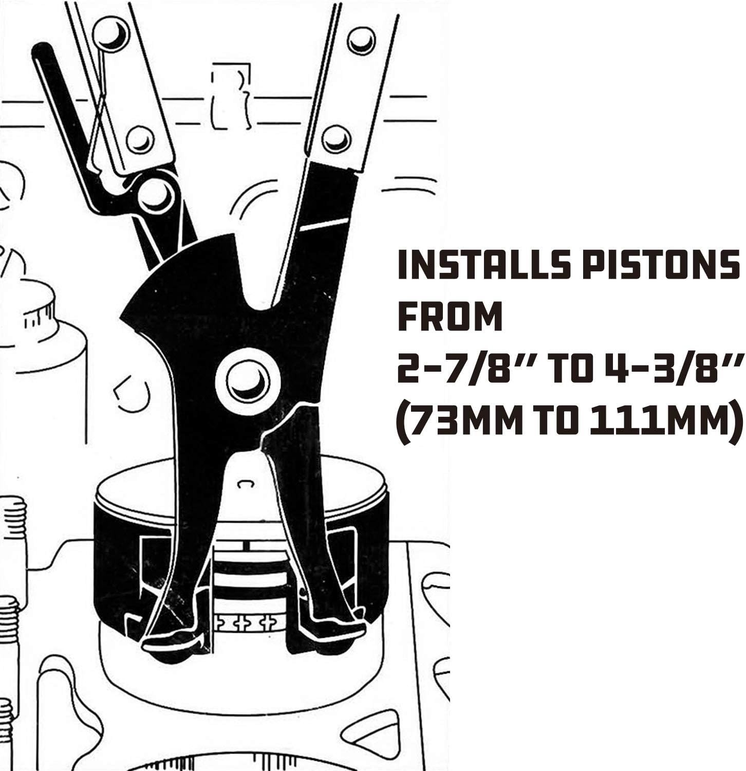 Pro Piston Ring Compressor Tool Kit Ratchet Pliers for Car Engine Maintenance