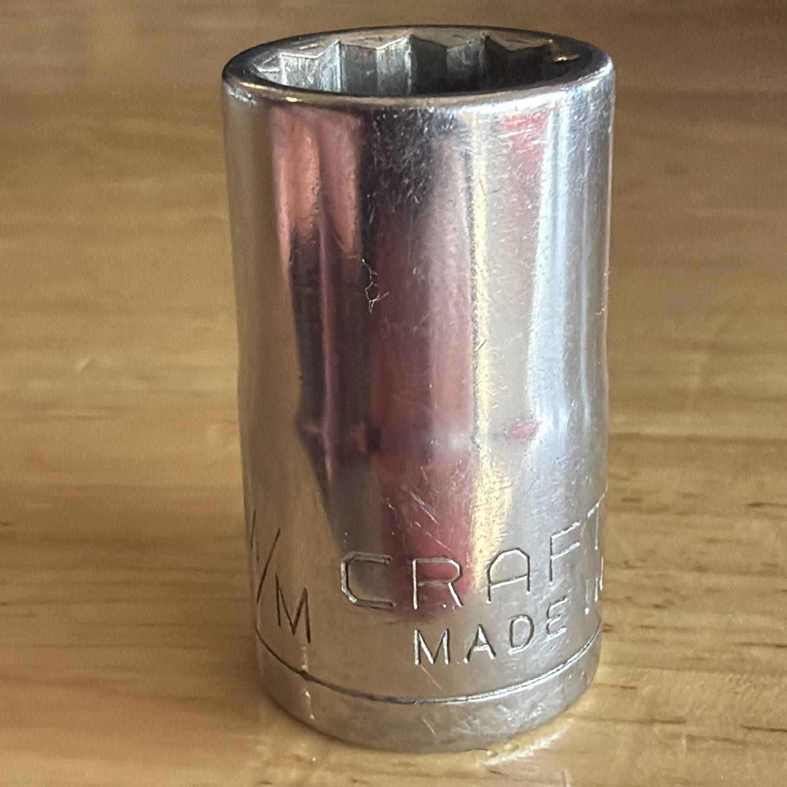 Craftsman 15mm Shallow Socket 1/2″ Drive 12 Point VV Series 44236 Made in USA