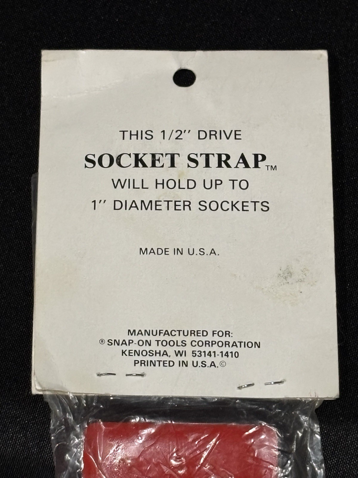 Blue Point Snap On Tools Socket Strap YA650 Holds 8 – 1/2” Drive New/ Old Stock