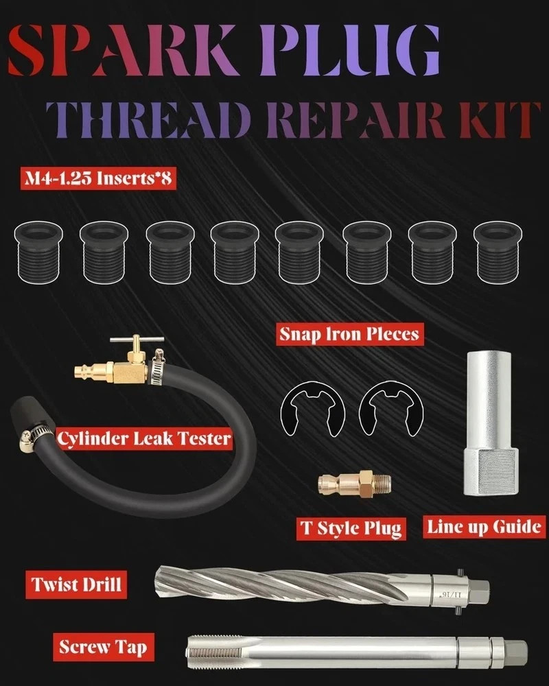 38900 Two Valve Triton Tool Kit Foolproof Repair System Spark Plug Thread Rep…