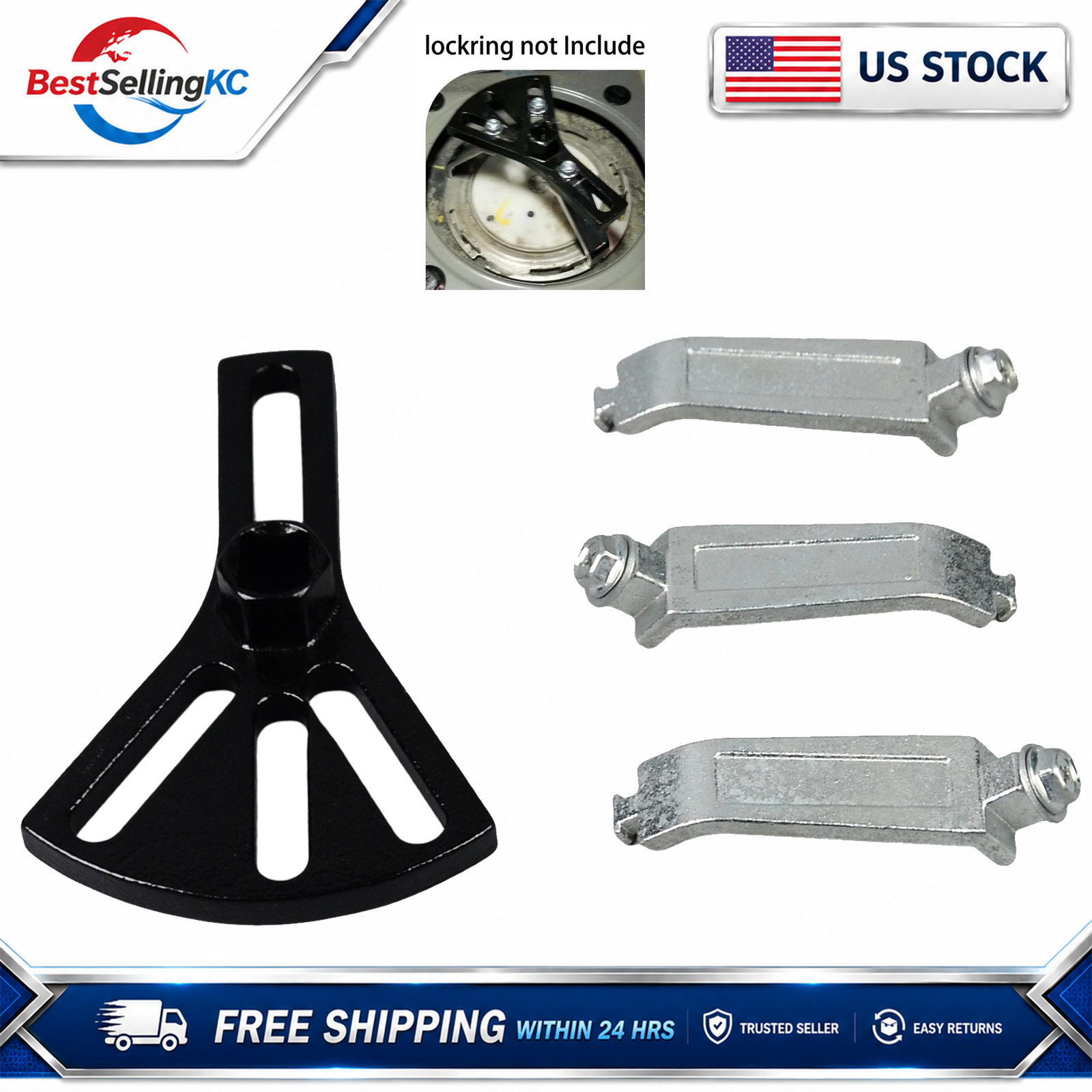 Car Fuel Pump Removal Tool Adjustable Fuel Tank Lock Ring Remover Tool USA