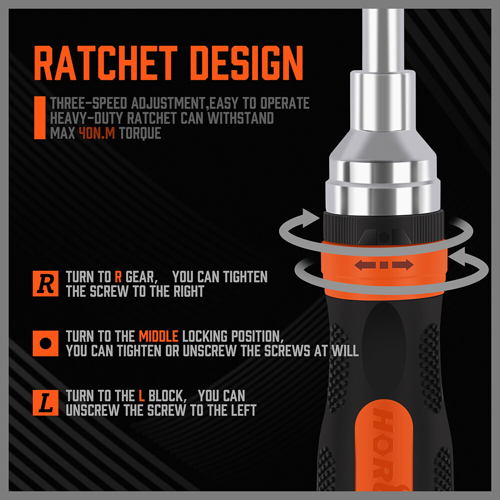 18 in1 Magnetic Ratchet Screwdriver Set Security Bits Ball Lock Anti-Slip Handle