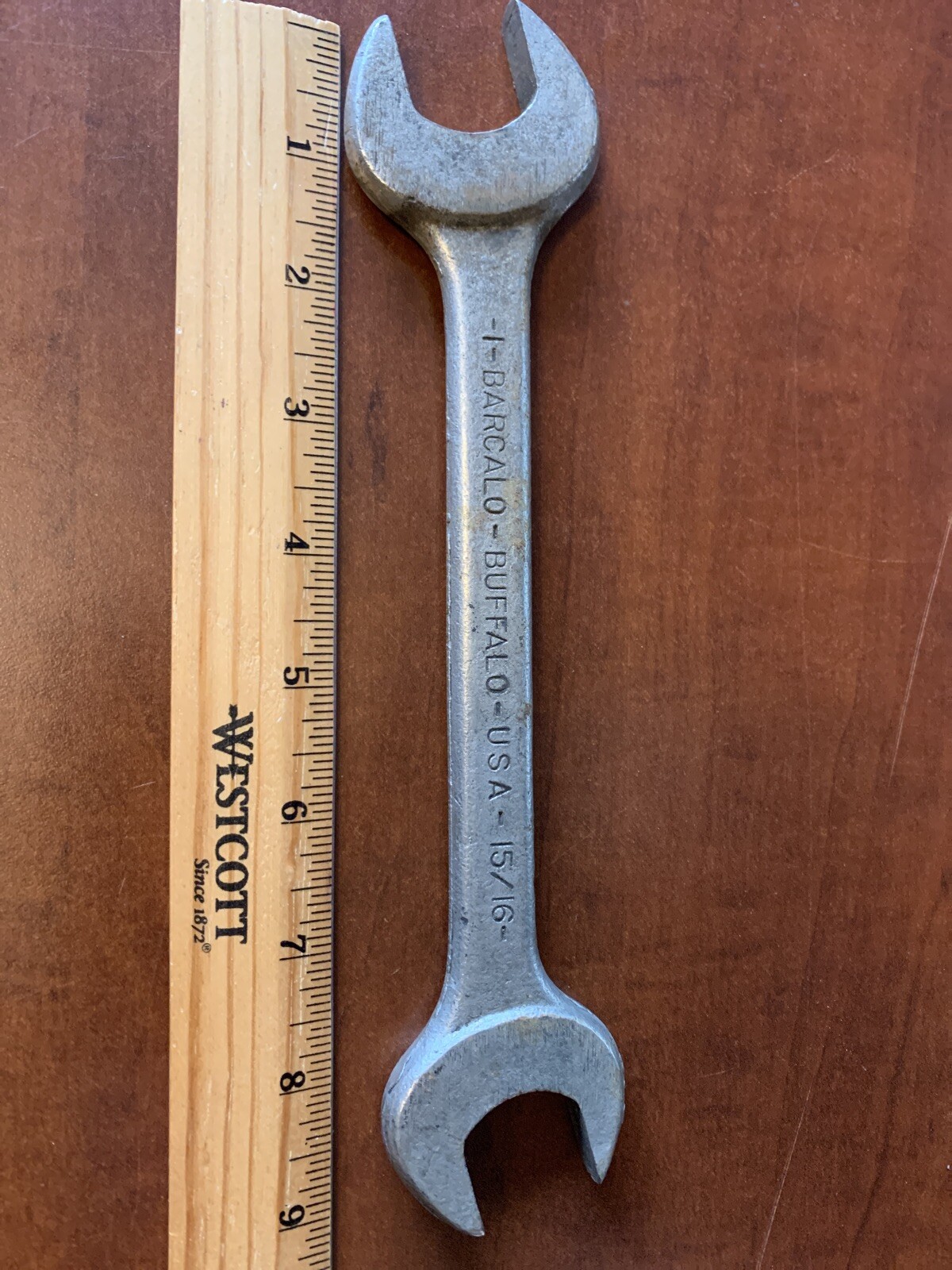 BARCALO BUFFALO OPEN END WRENCH 1″ – 15/16″ 9 inches USA VINTAGE