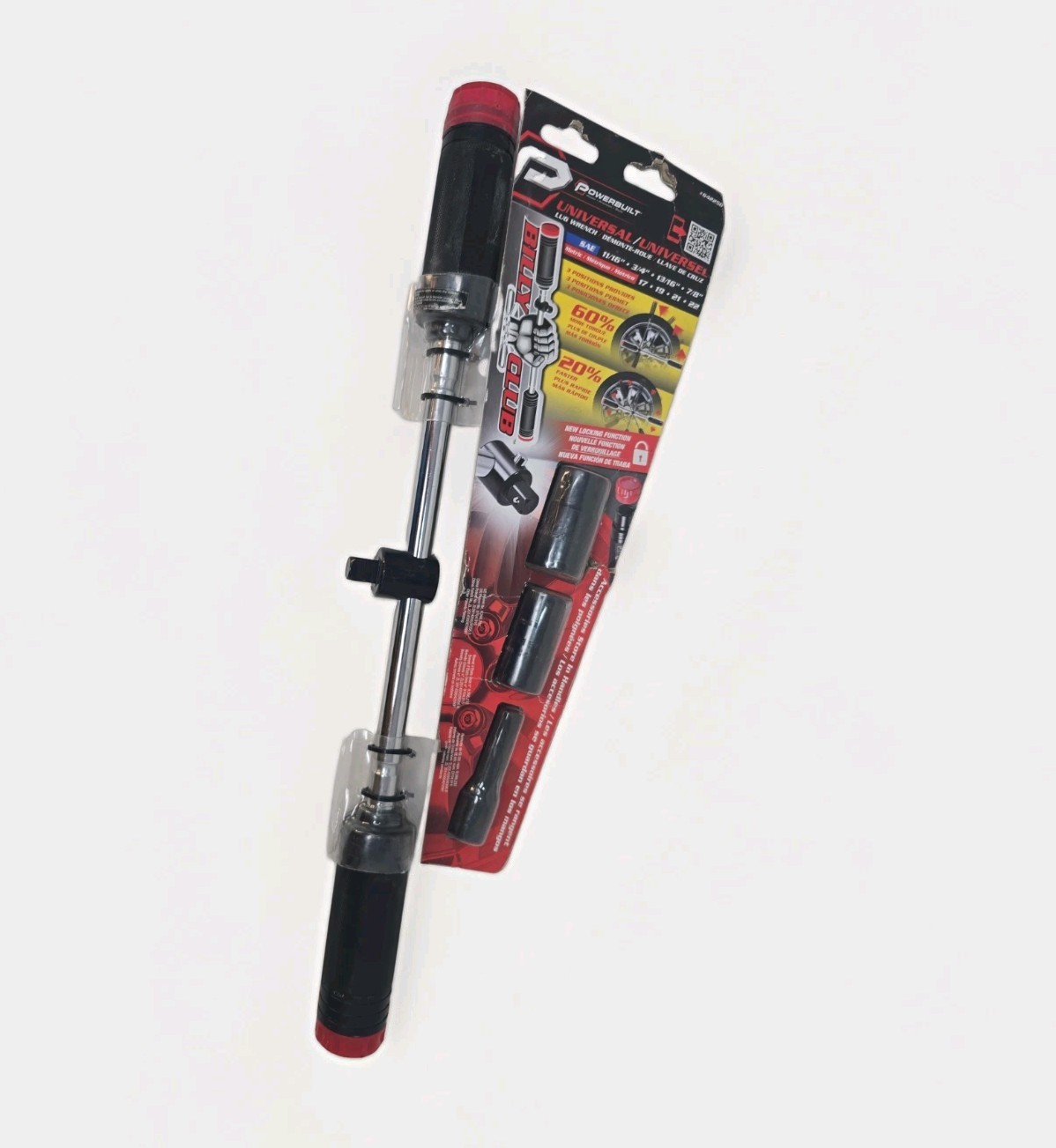 New!! Powerbuilt Billy Club Universal Lug Wrench 642250 (Bent Or Torn Packaging)