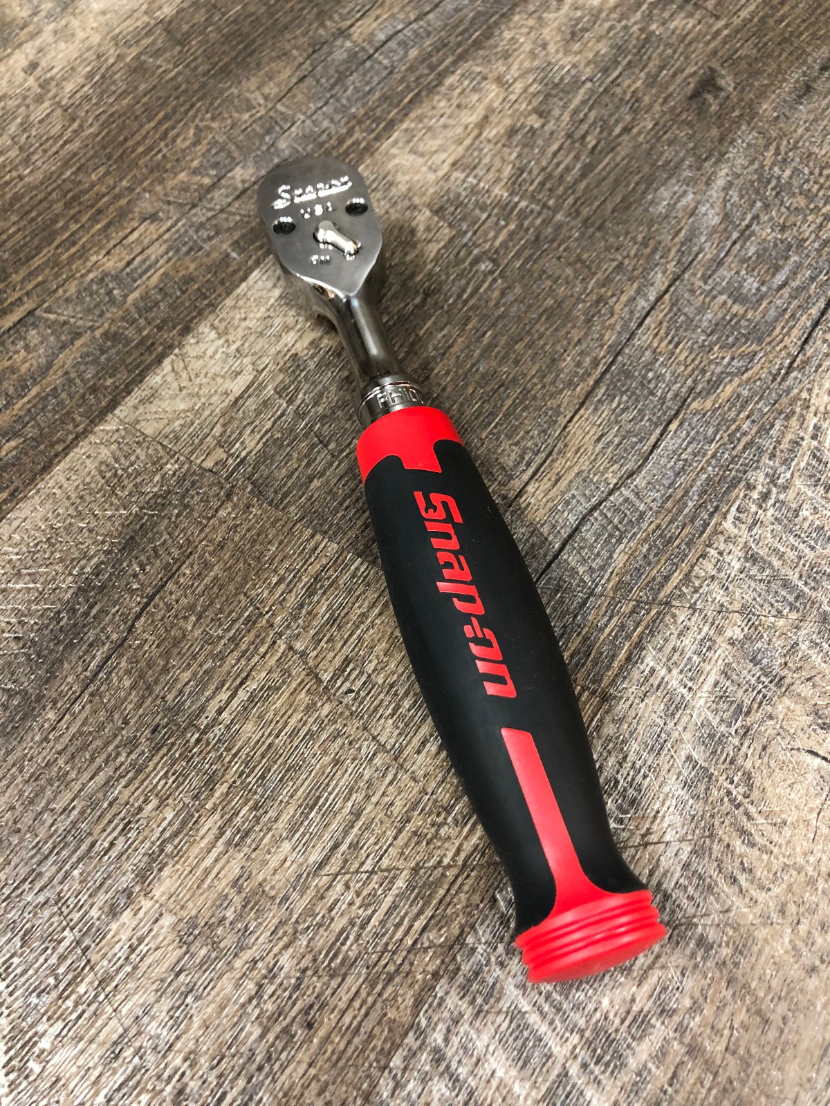Snap On FH100 3/8″ Dr 100 Tooth Standard Fixed Ratchet Red Soft Grip FAST Ship!