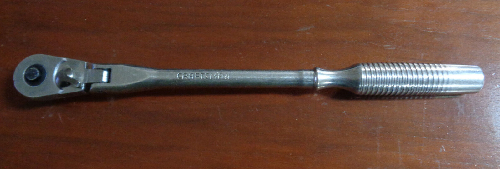 CRAFTSMAN USA – 3/8″ Drive 12″ Long Handle Flex Head Ratchet RARE Ridged 44836