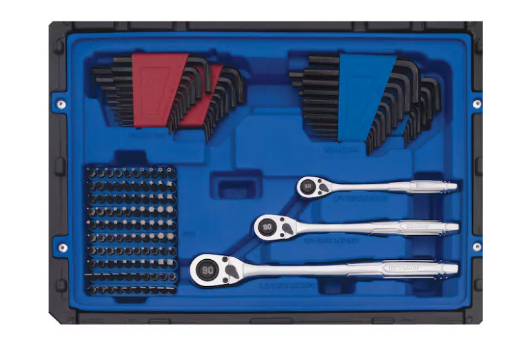 Kobalt 302-Piece Standard & Metric Polished Chrome Mechanics Tool Set with CASE