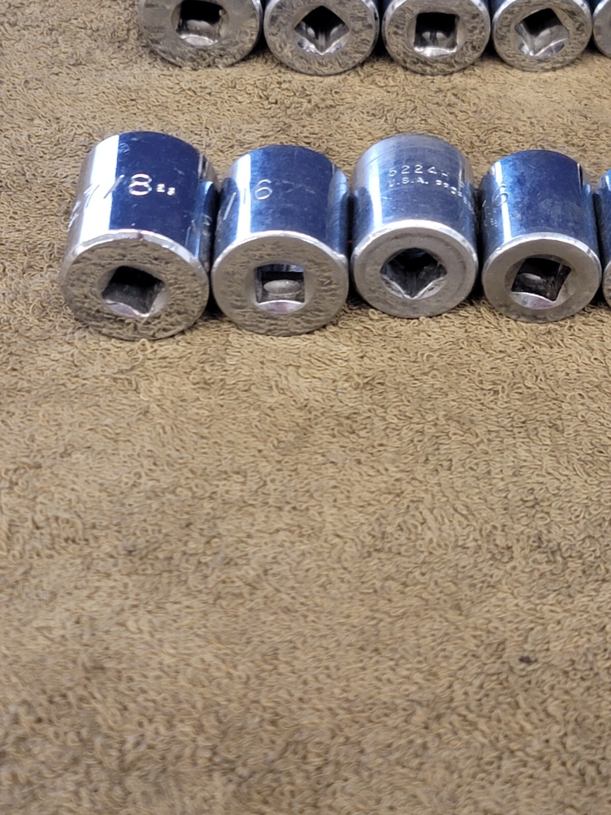 16 Proto Socket Deep Well Standard 5028H 3/8″ Drive Sae 7/8 9/16 Tool Set USA