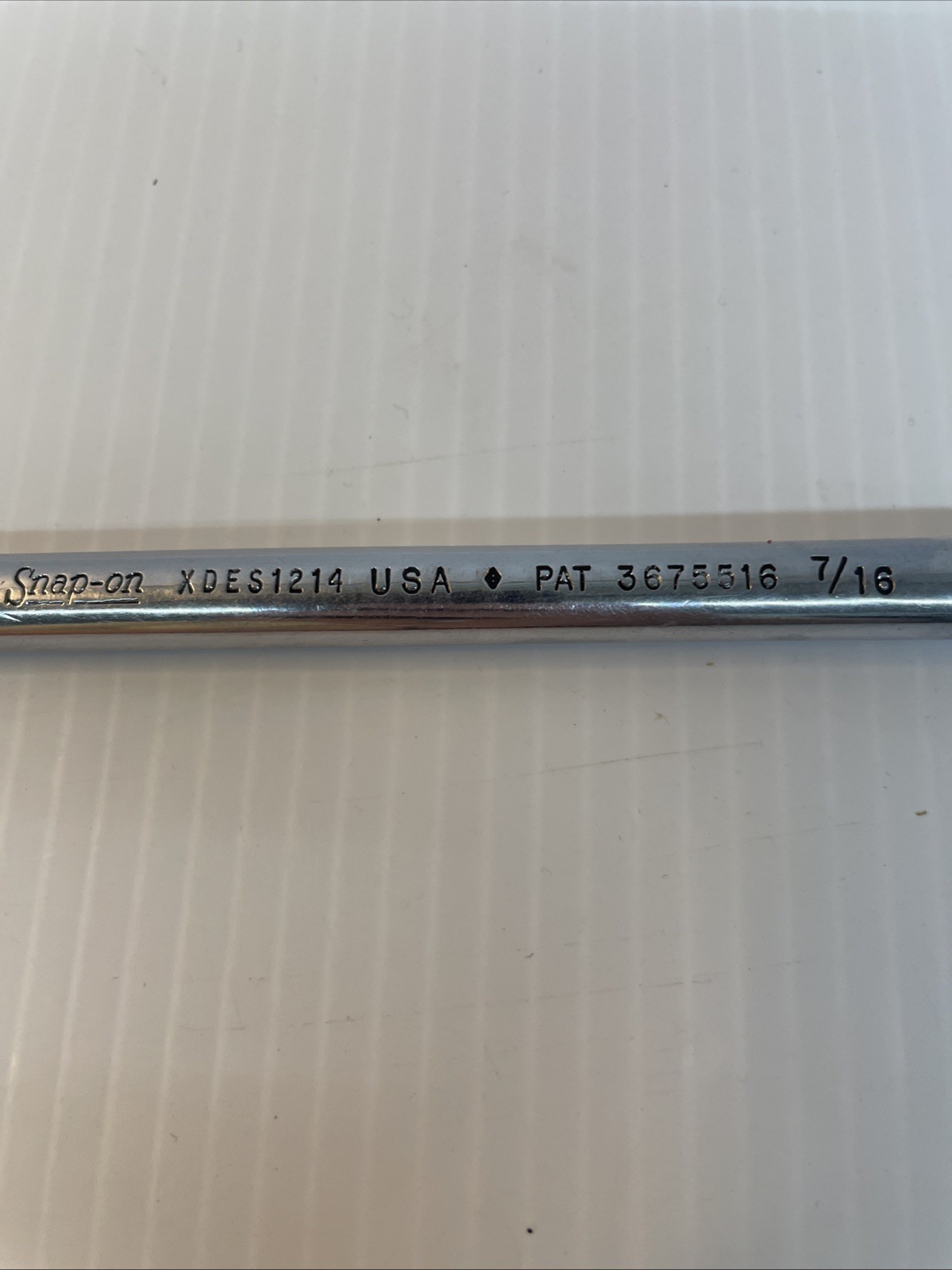 SNAP ON HEX SAE SPLINE 15° OFFSET BOX WRENCH #XDES1214 3/8″ x 7/16″