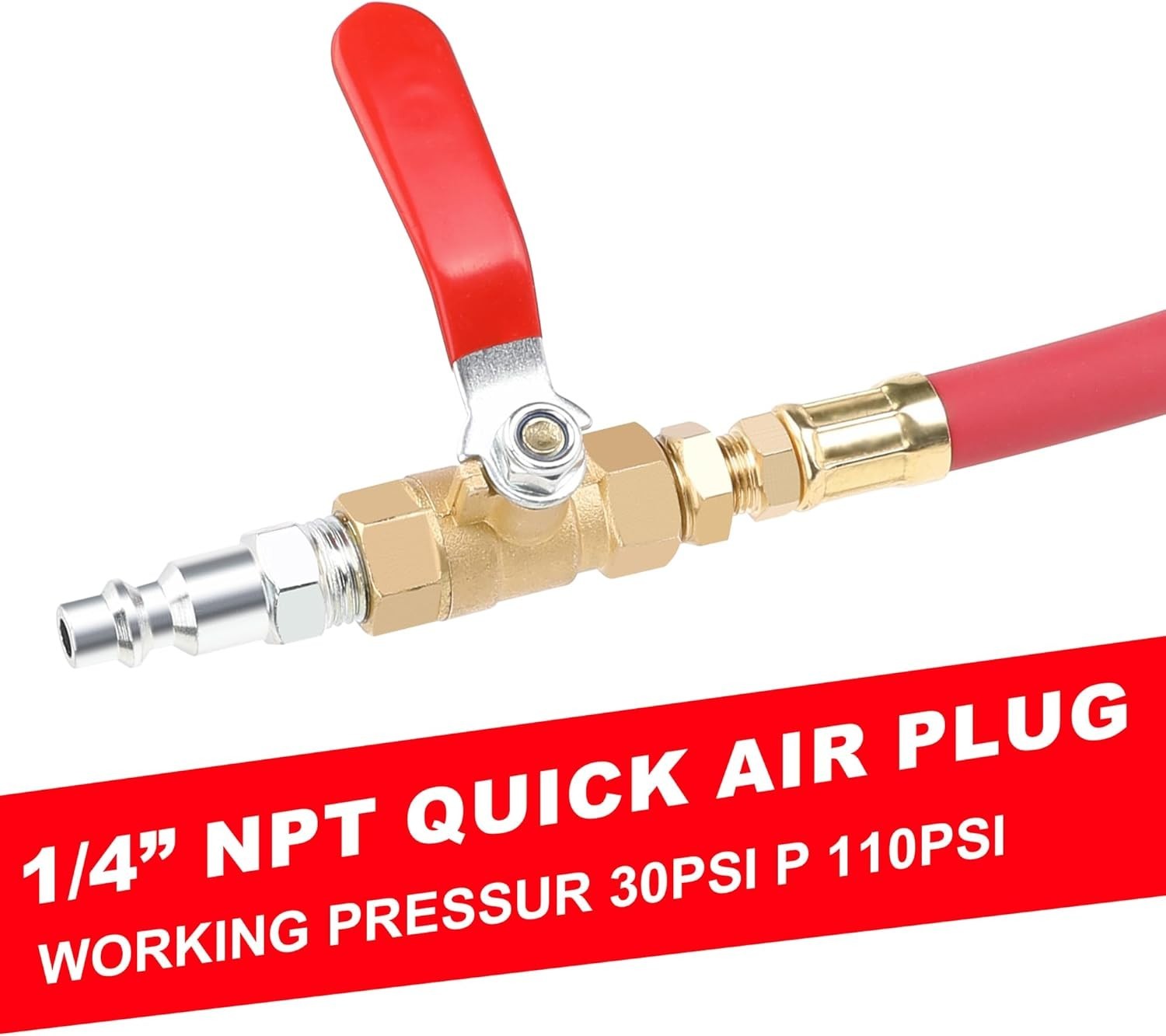 High-Pressure Cylinder Leak Tester with Durable Rubber Tube and Brass Connectors