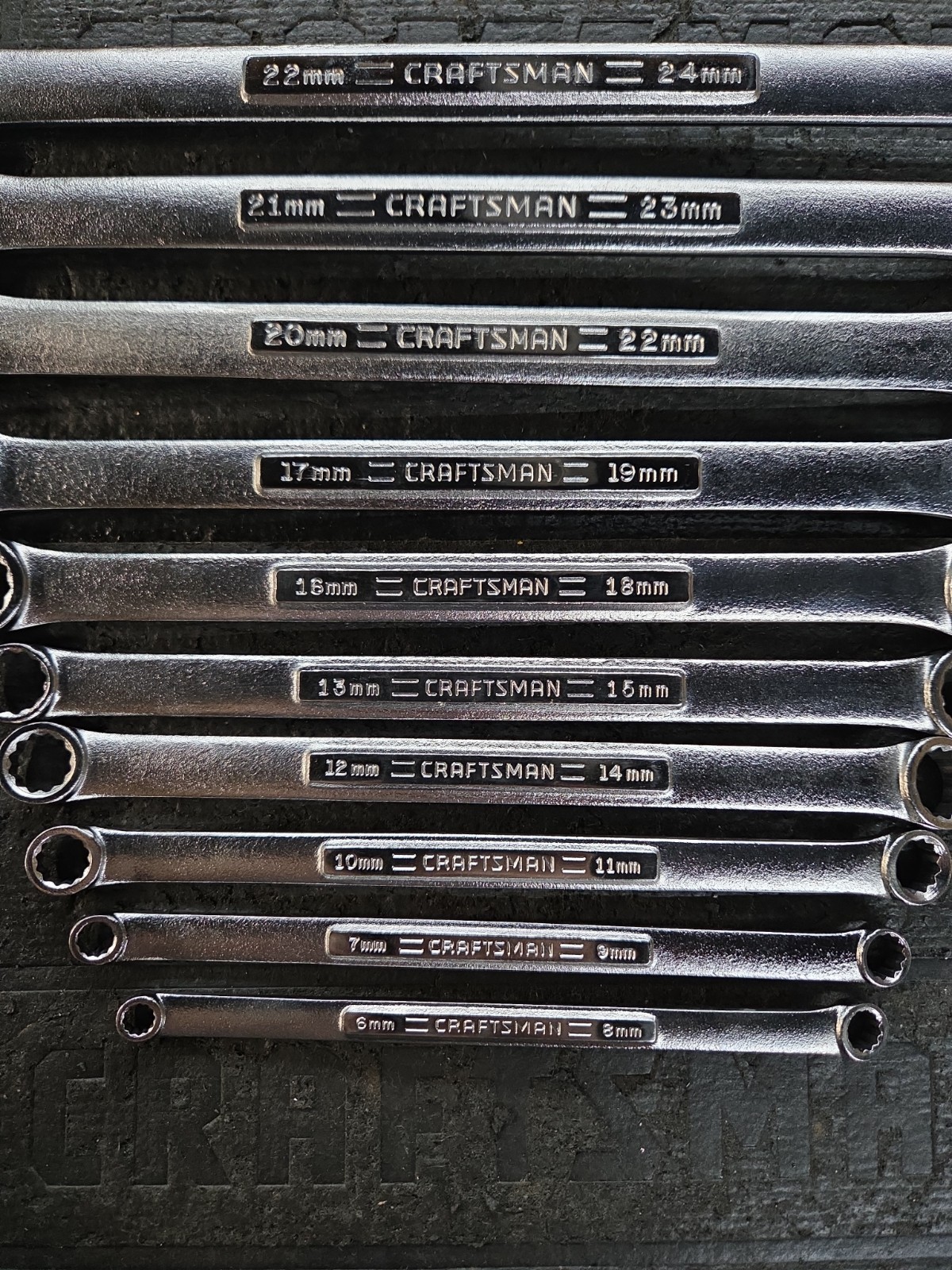 Craftsman Metric Double Box End Wrench Set 12 Point 6mm to 24mm 10pc Made in USA