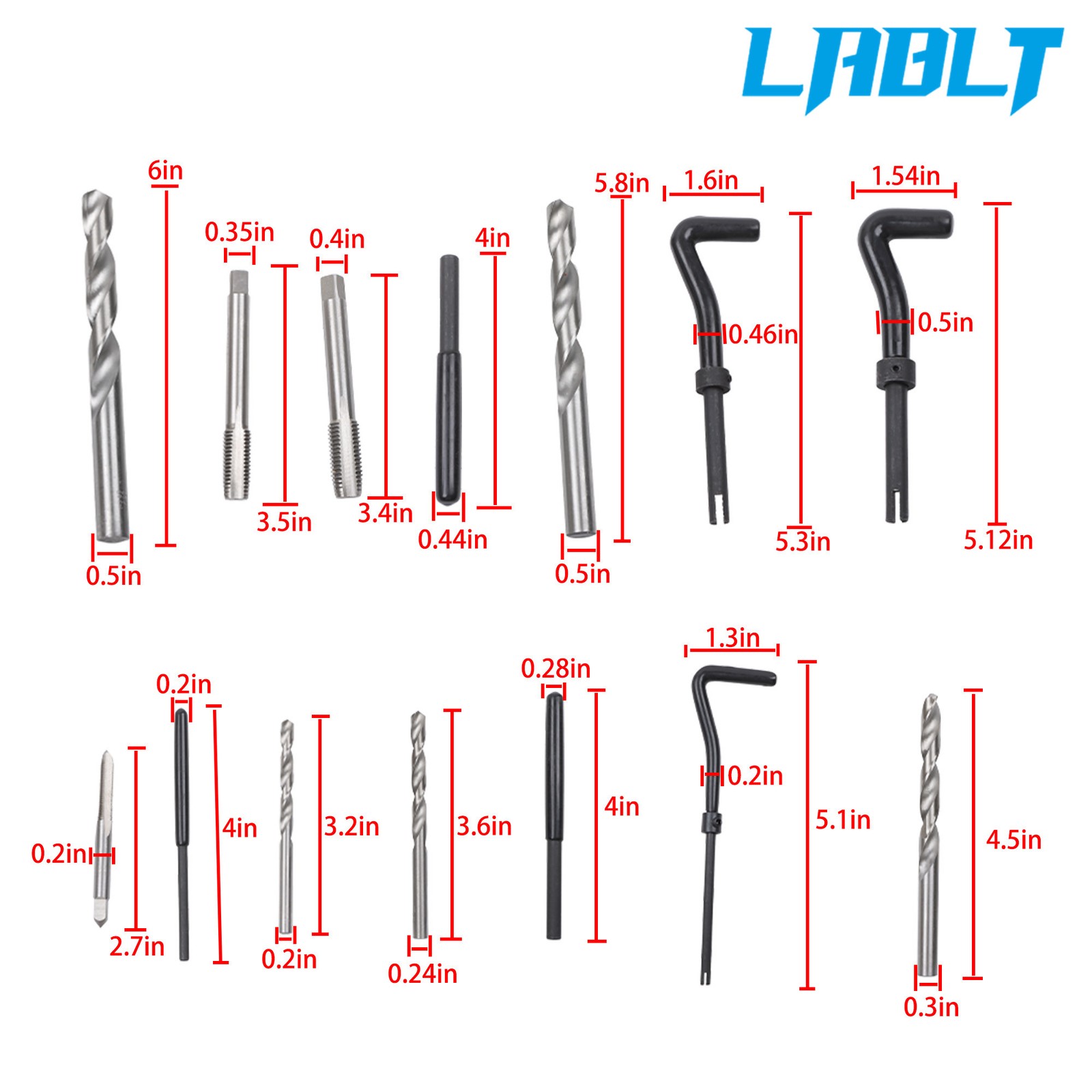 Thread Repair Tool 338PCS HSS Drill Helicoil Kit SAE 1/4″-1/2″/ Metric M5-M12