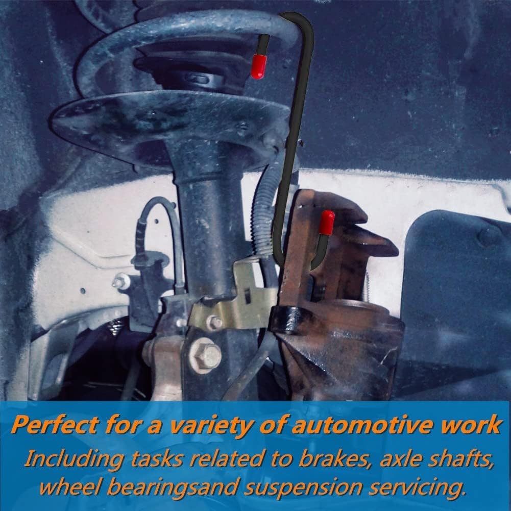 2 PCS Brake Caliper Hanger Hooks with Red Rubber Tips,Auto Brake Caliper