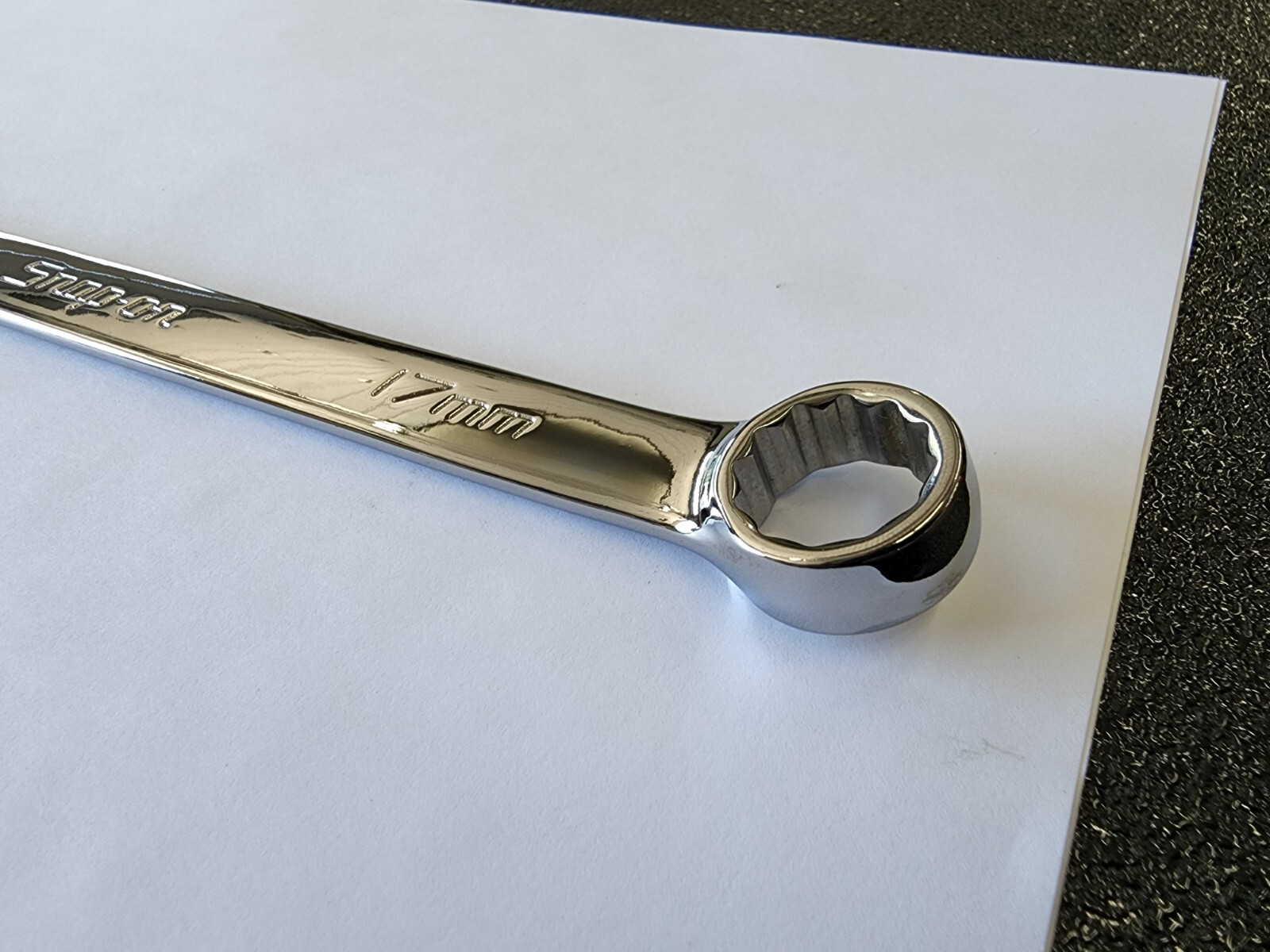 Snap-on Tools USA NEW 17mm Metric Flank Drive Chrome Combination Wrench OEXM170B