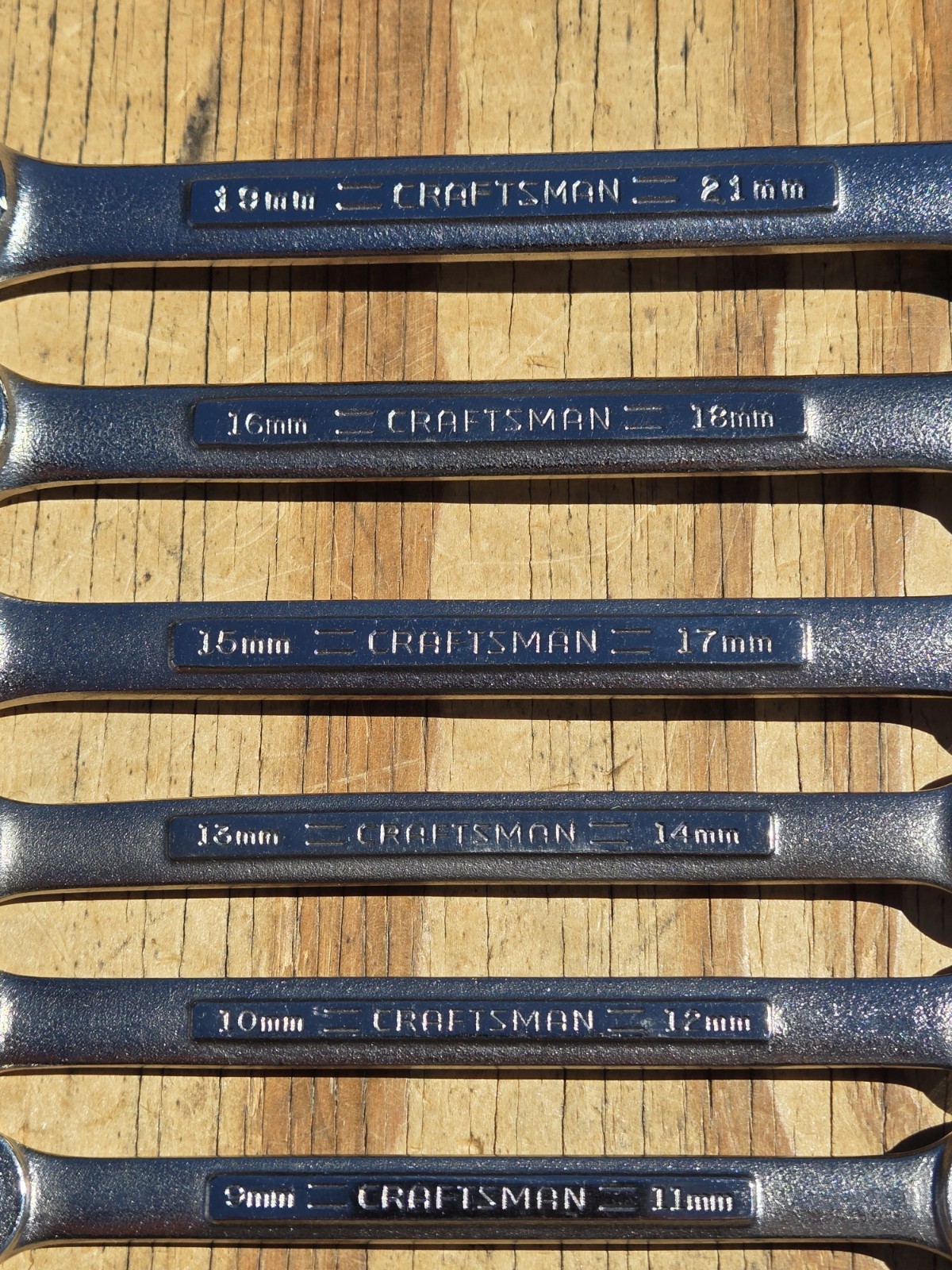 Vintage Craftsman 6pc METRIC Flare Nut Line Wrench Set VA 9mm-21mm USA EUC