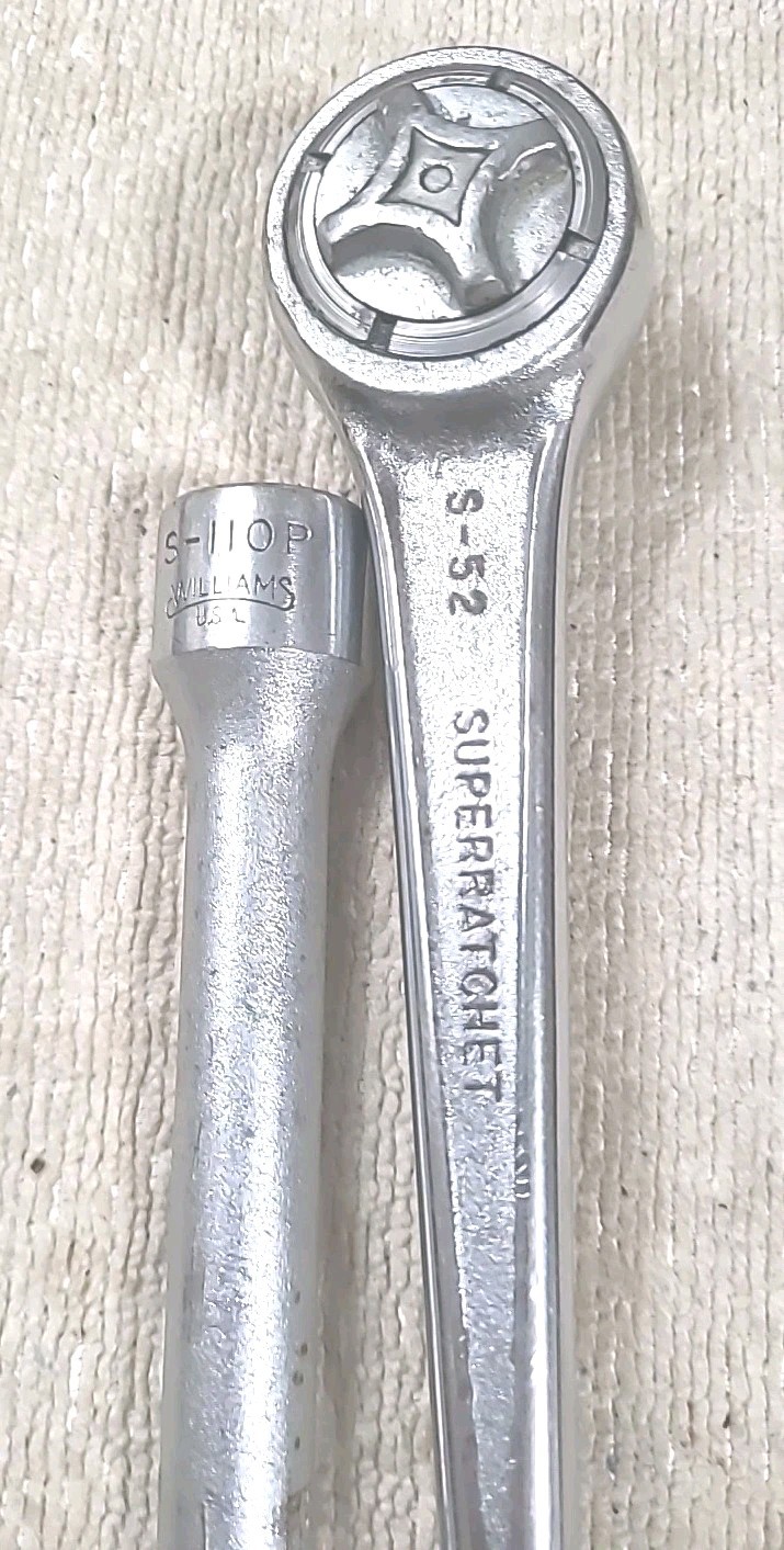 J.H. Williams S-52 SuperRatchet 1/2″ Drive Ratchet & S-110P USA MADE TOOLS.