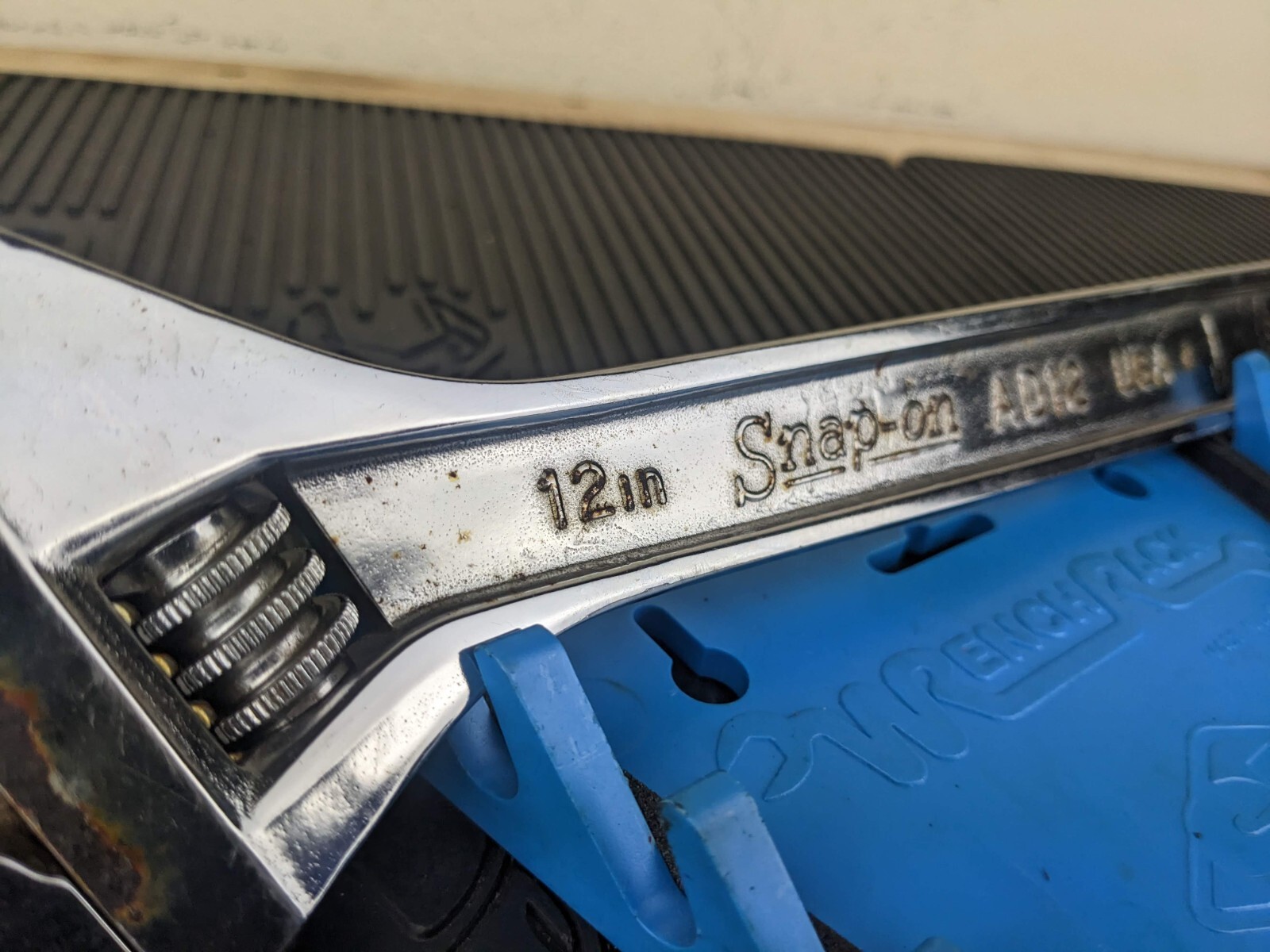 #bc026 Snap-On 12″ Adjustable Wrench AD12 USA 300mm Chrome