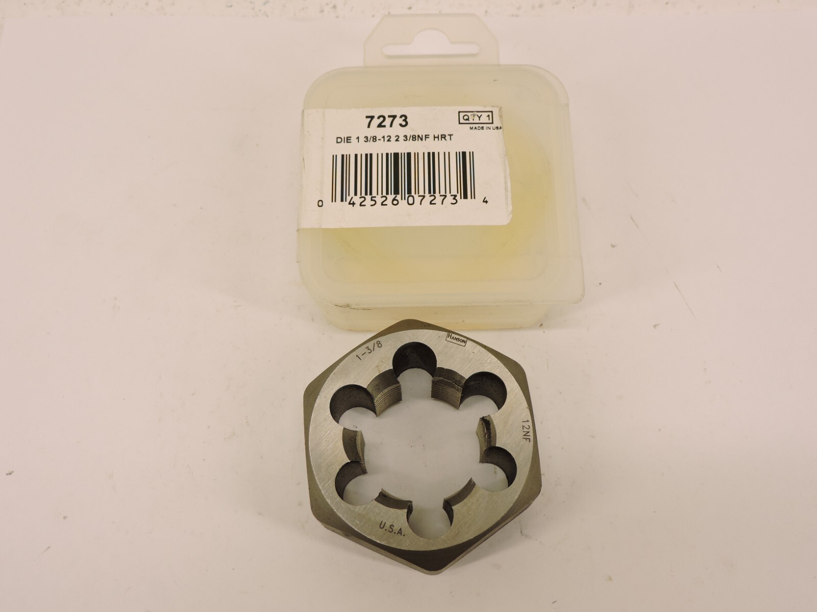1-3/8-12 NF x 2.4″ Hex Irwin Hanson 7273 Rethread Die Carbon Steel RH