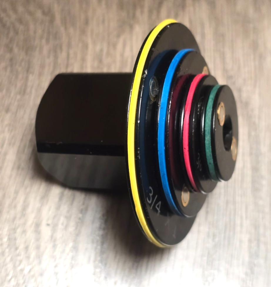 4pc Low Profile Magnetic Impact Reducing Adapter Set 1/4″ up to 1″ drive colored