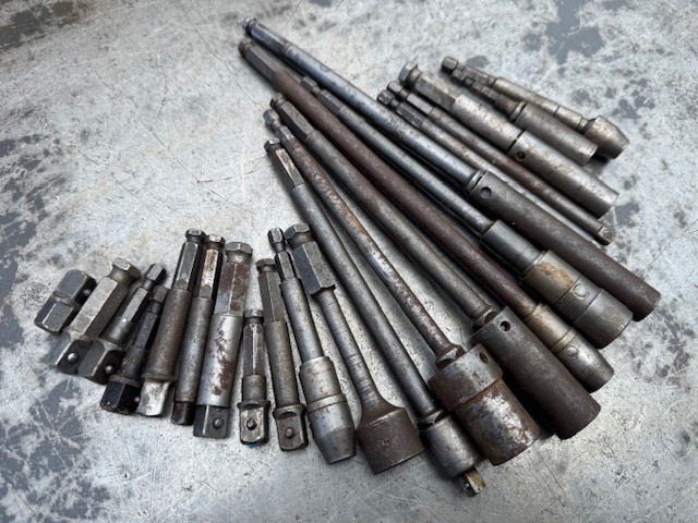 Large Lot of APEX Hex Power Drive Socket Extensions, Attachments, etc.