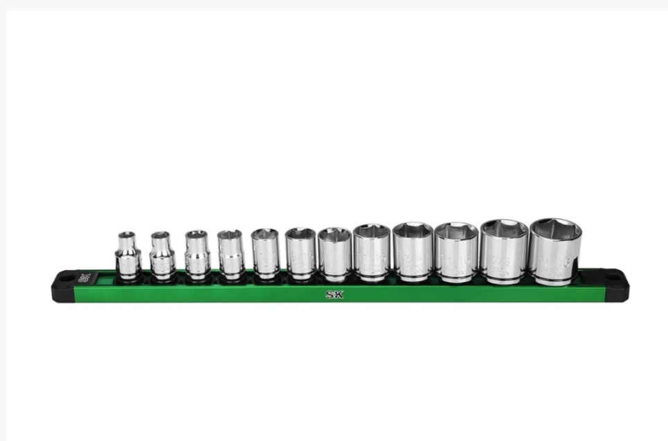 SK Professional Tools 3/8″ Drive SAE 12 Piece 6 Point Socket Set