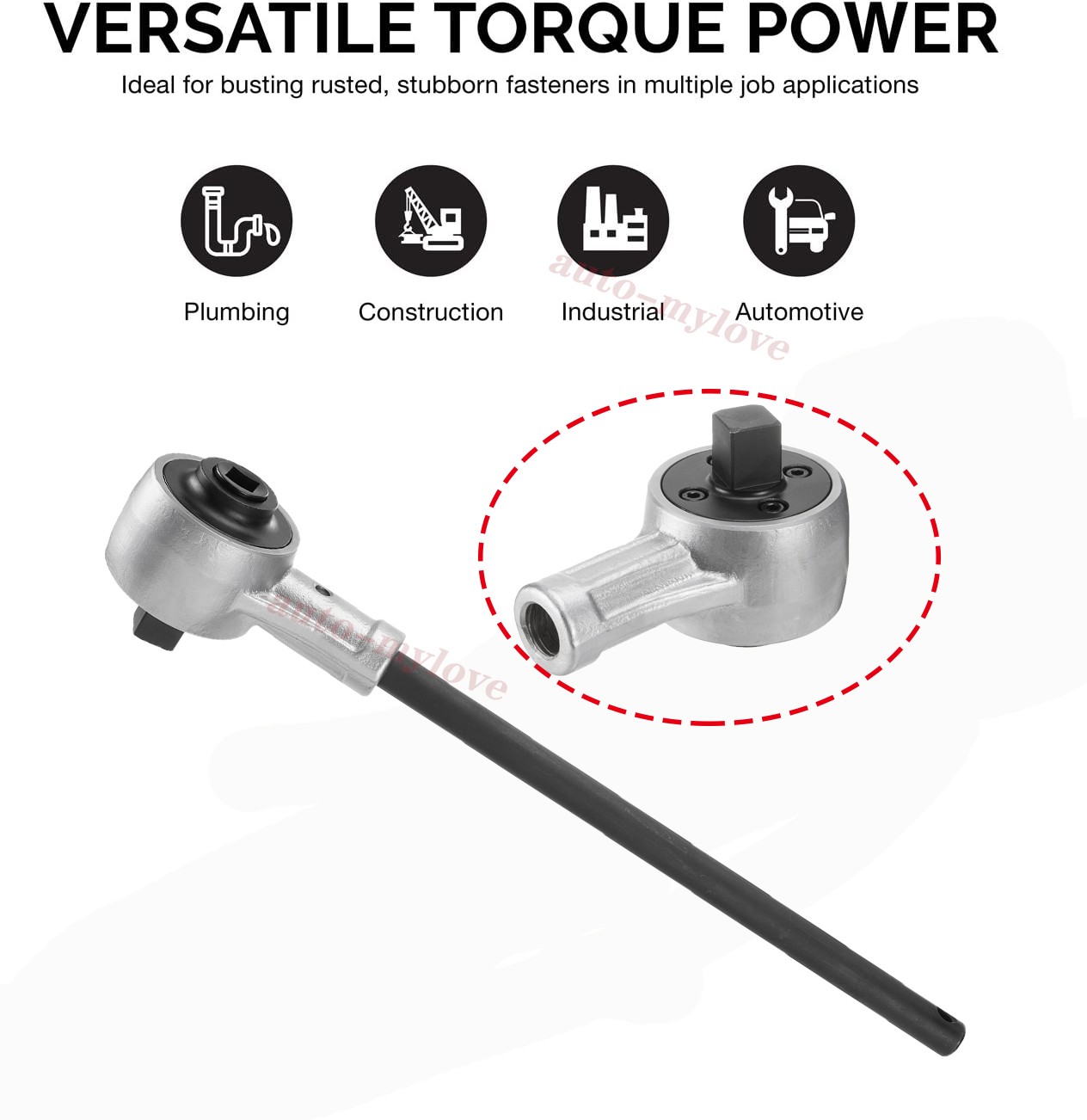 3/4″ Drive Torque Multiplier Wrench Kit Achieves 1,100 Ft-Lbs for Truck Trailer