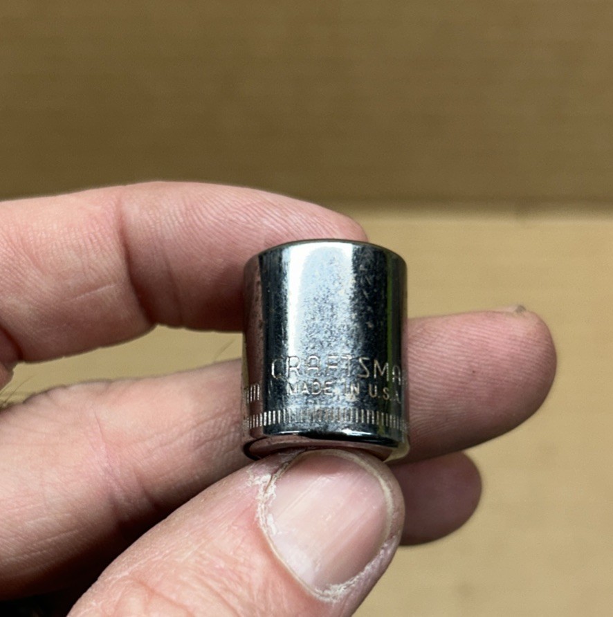 Vintage Craftsman USA 13mm 6 Point 1/4″ Drive Shallow Socket 43514 Inverted G1