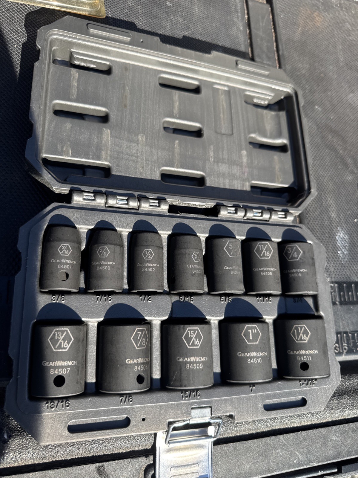 Gearwrench 12 pc SAE 1/2″ drive Impact Socket Set 3/8 to 1-1/16″ w/ Case #84931