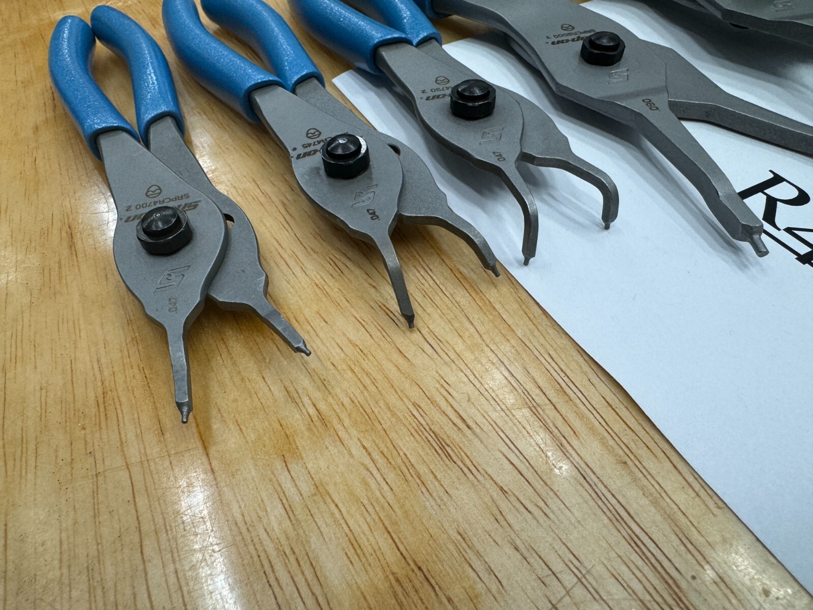 Snap-on Tools USA NEW RARE PEARL BLUE 12PC MASTER Snap Ring Plier Set SRPCR112PB