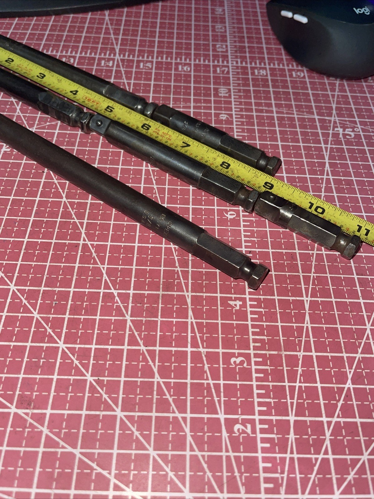 Apex / Snap on USA 7 Piece 7/16” Hex Power Adapter Extension Set 3/8 Drive 2-10”