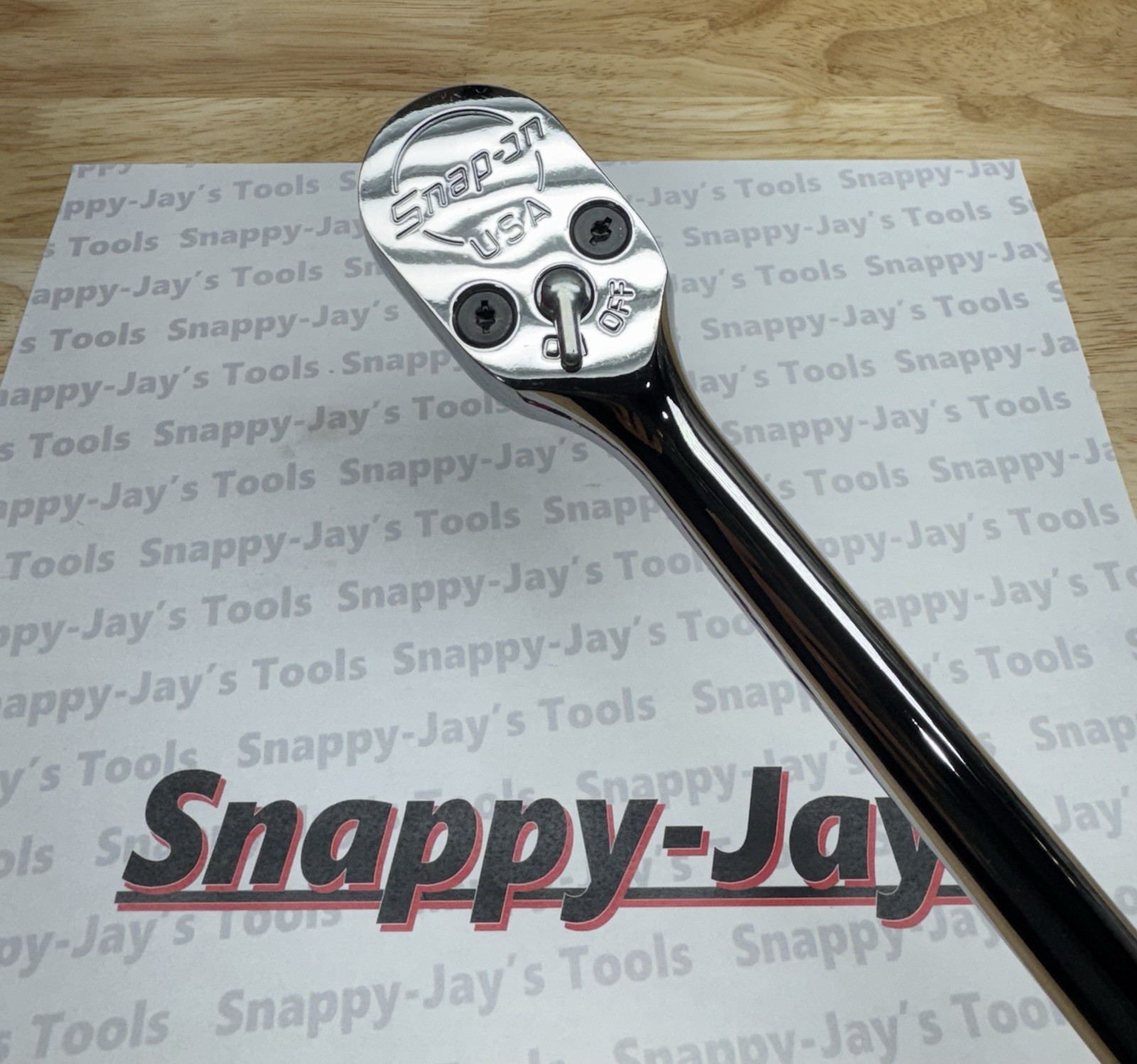 Snap-on Tools USA NEW RED 1/2″ Drive Soft Grip Long Handle Ratchet SHL80A