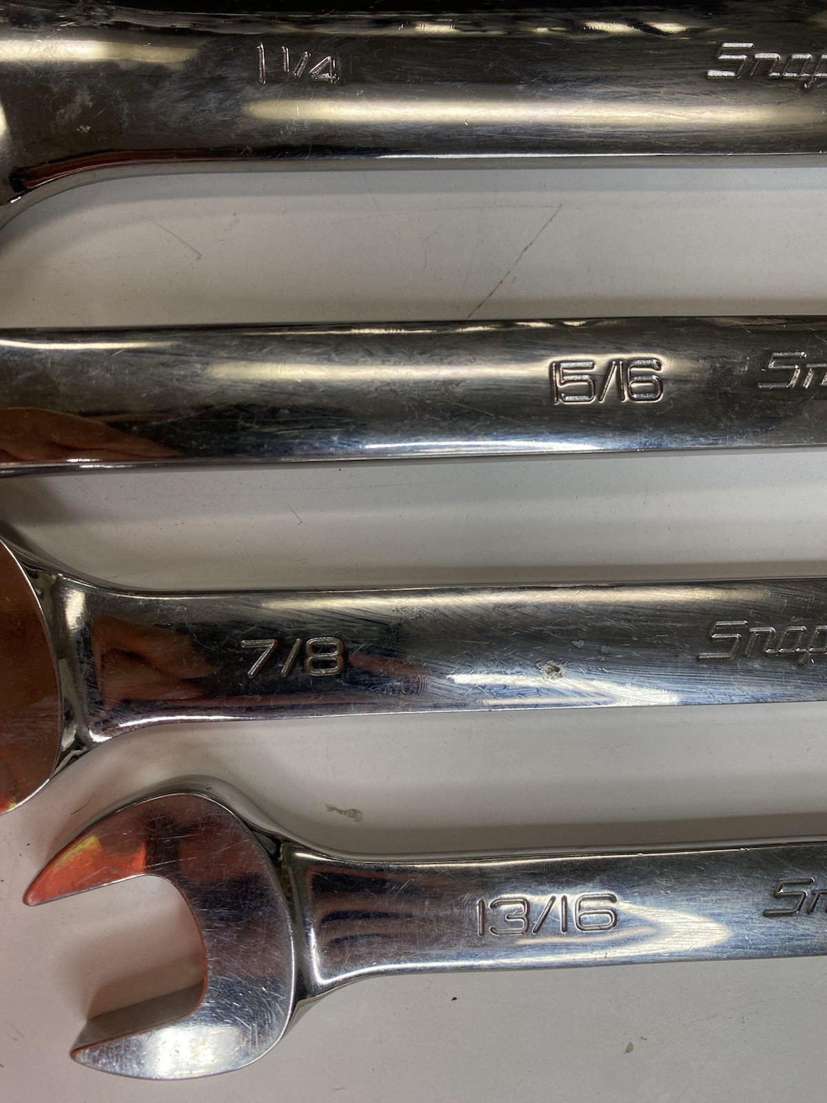 Snap-on SAE Combination Wrench Lot 1-1/4 5/16 7/8 13/16 A-6269