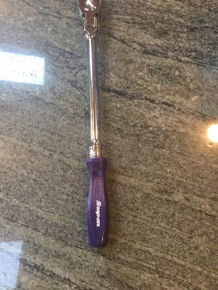 Snap On fhlfd80a 3/8 drive dual 80 hard grip flex head ratchet purple