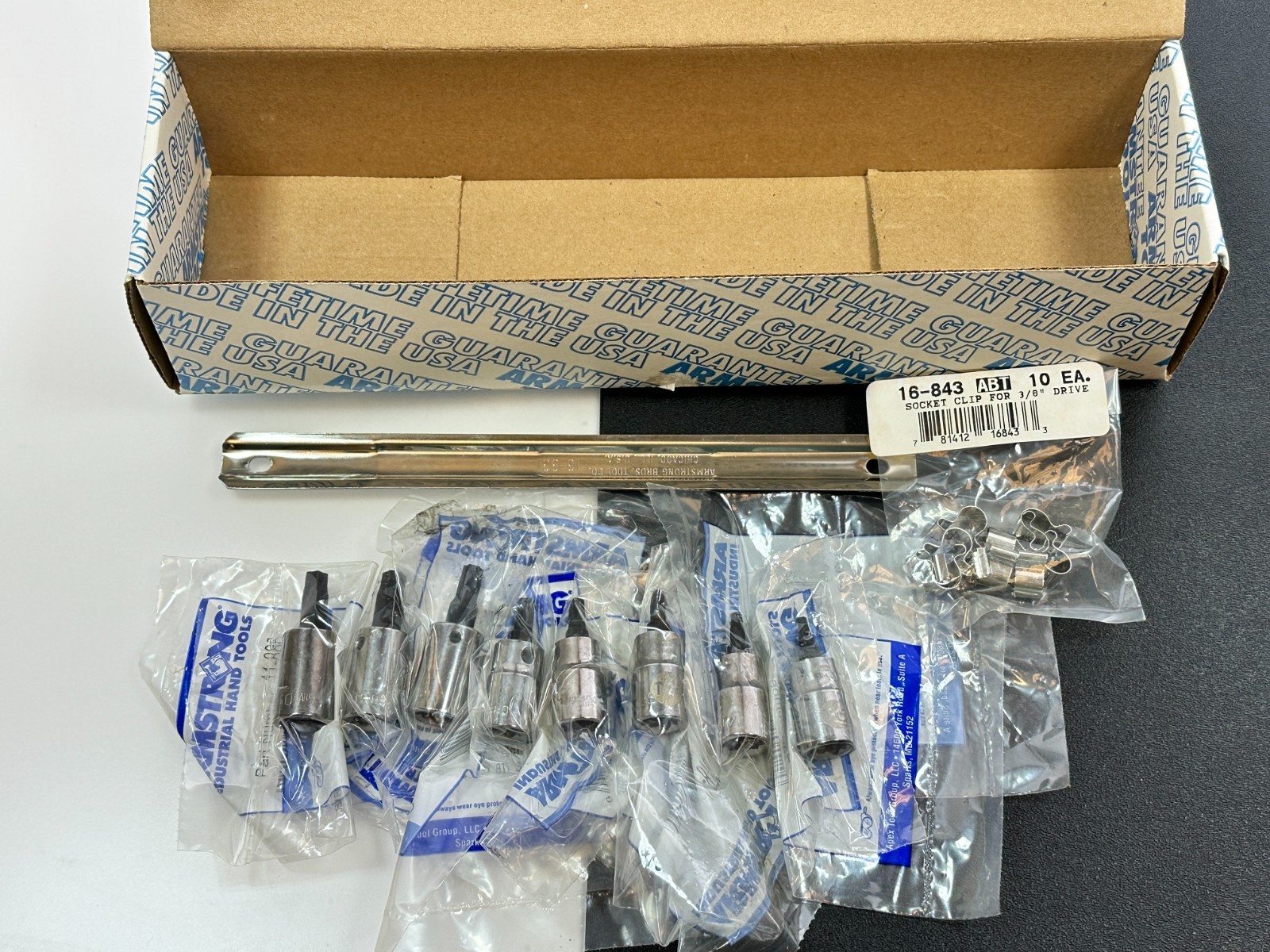 NOS Armstrong Tools USA 8pc 3/8” Drive Torx Bit T15-T50 Socket Driver Set 15-445