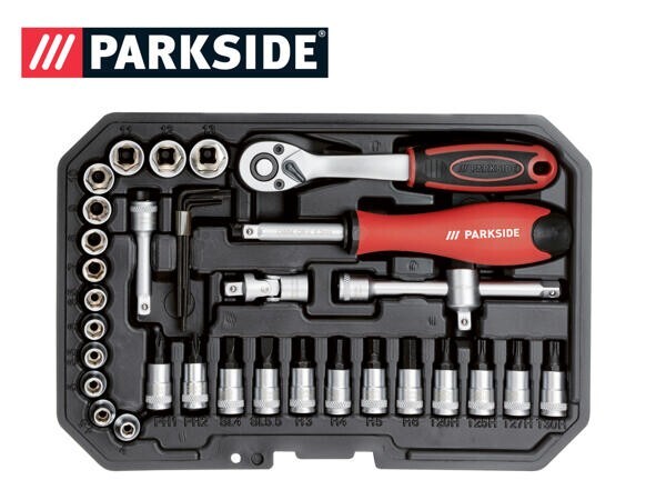 Parkside Socket Set – 36 piece set Brand New high quality chrome-vanadium steel