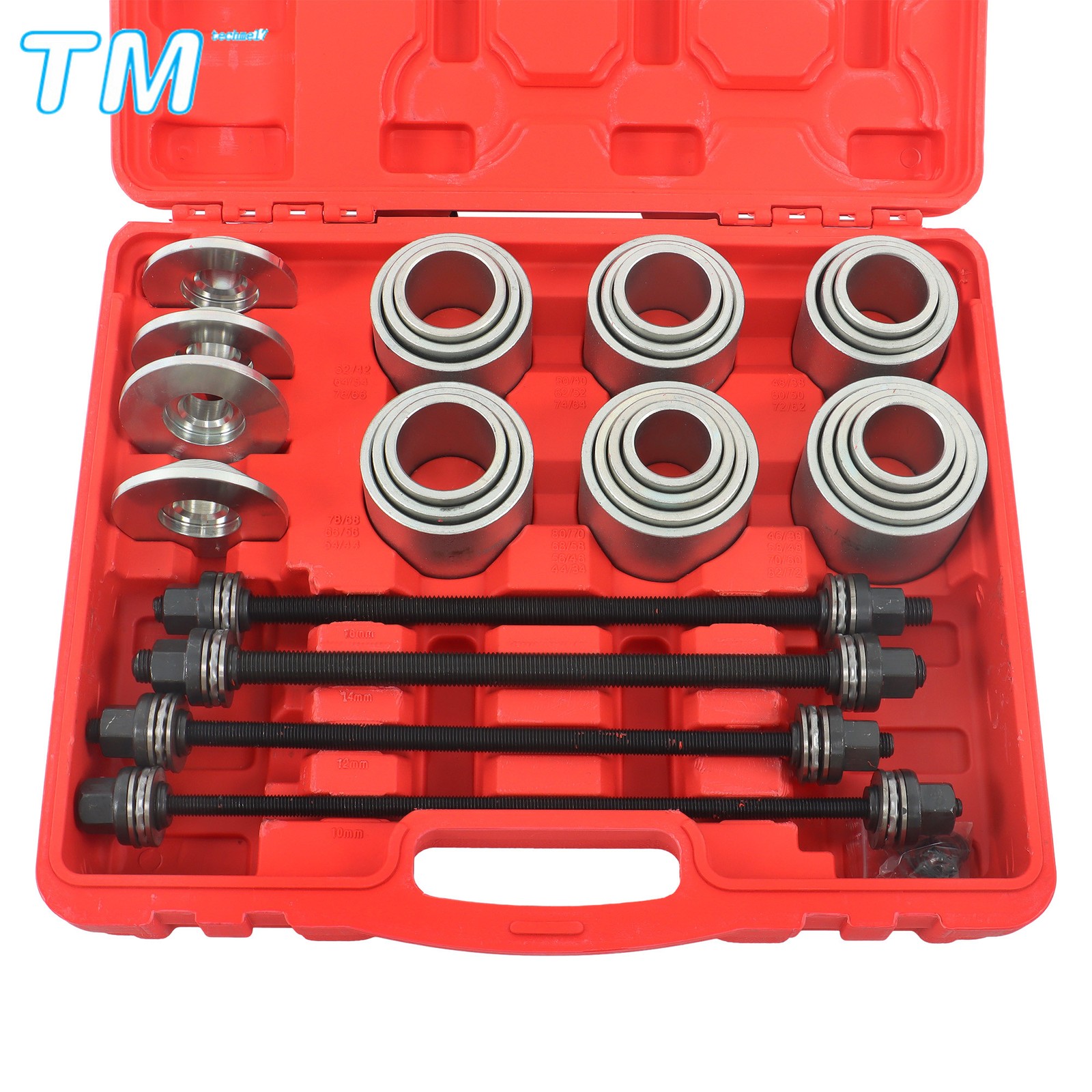 28PCS Pull and Press Sleeve Kit Steel Bush Bearing Removal & Installation Kit