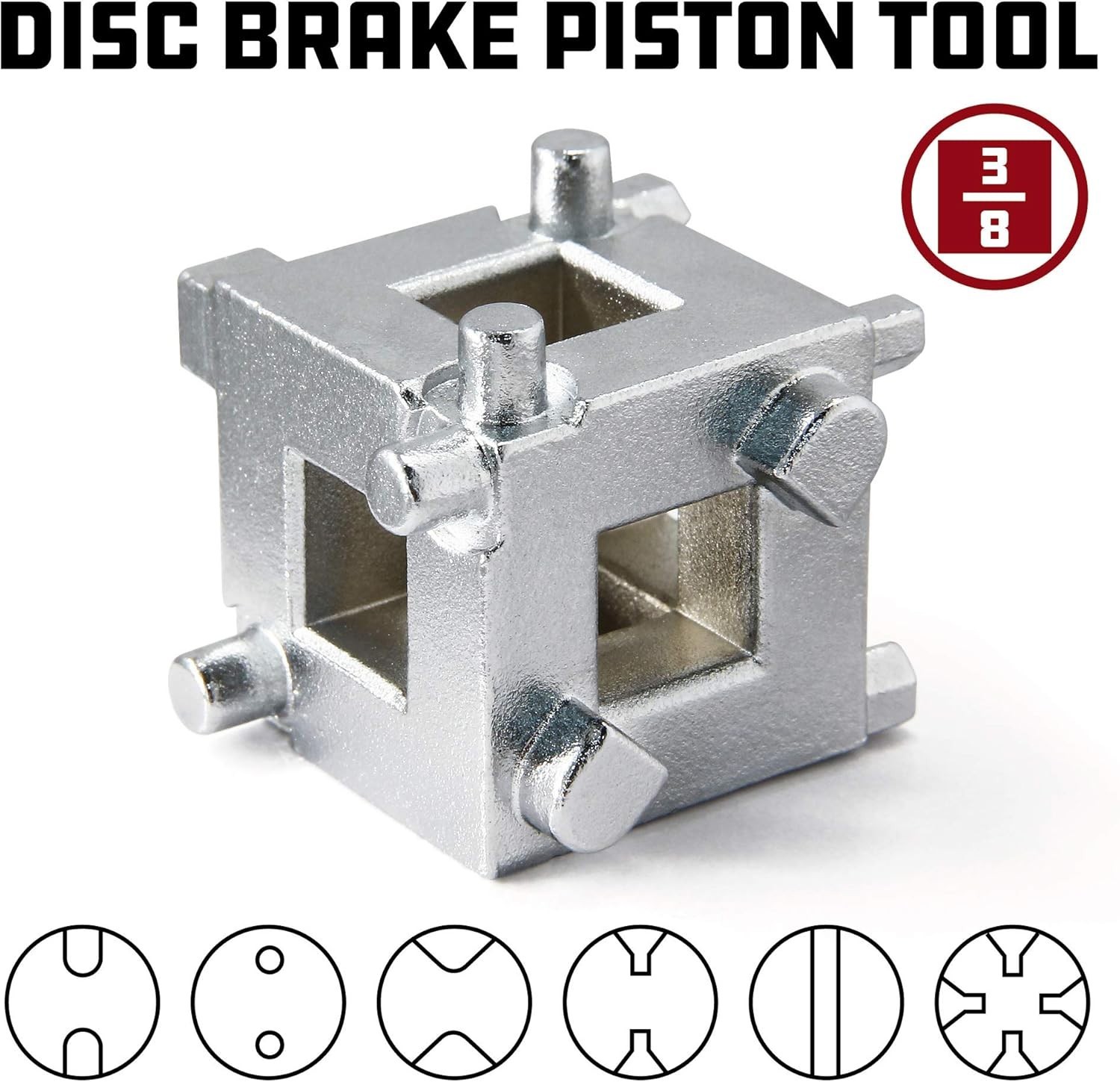 Rear Disc Brake Piston Tool 3/8 Inch Drive Brake Caliper Tool for Vehicle Spe…