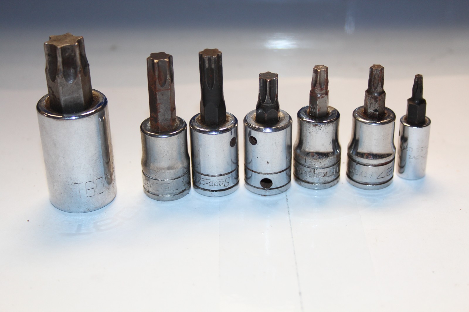 Snap-on Matco TORX Bit Socket Set 7pc T15 T27 T30 T45 T47 T50 T60 USA