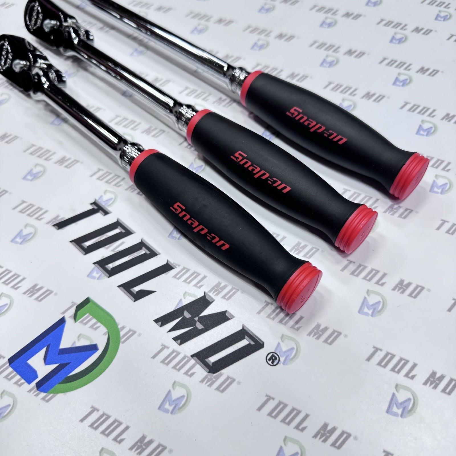 Snap-on Tools USA NEW RED 3/8″ Drive Multi-Position Head Ratchet Set FH80MP