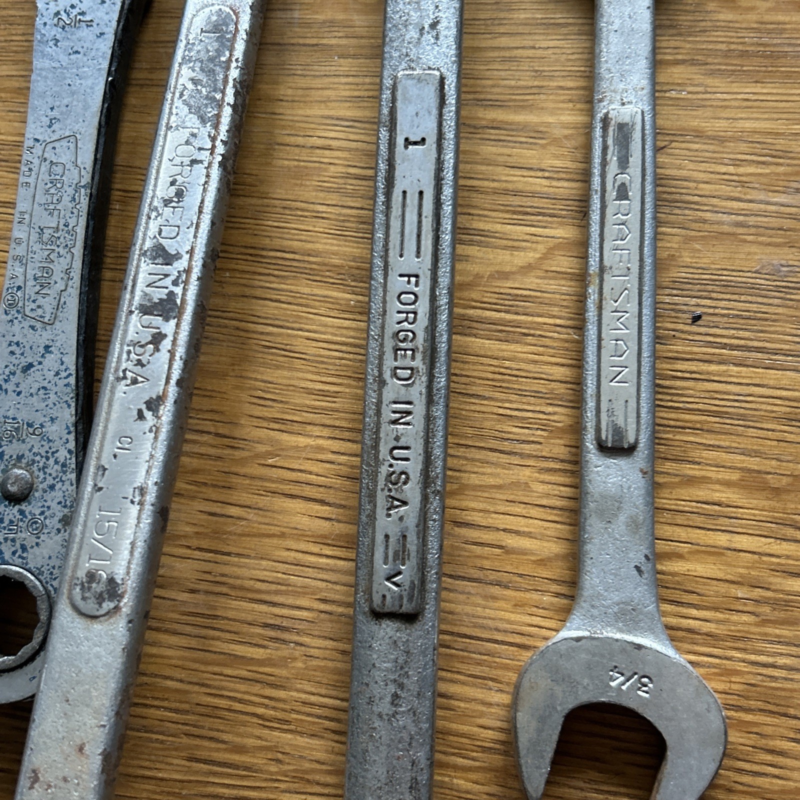 Lot Of 10 Various Sizes , Vintage S-K Wayne & Craftsman Wrenches