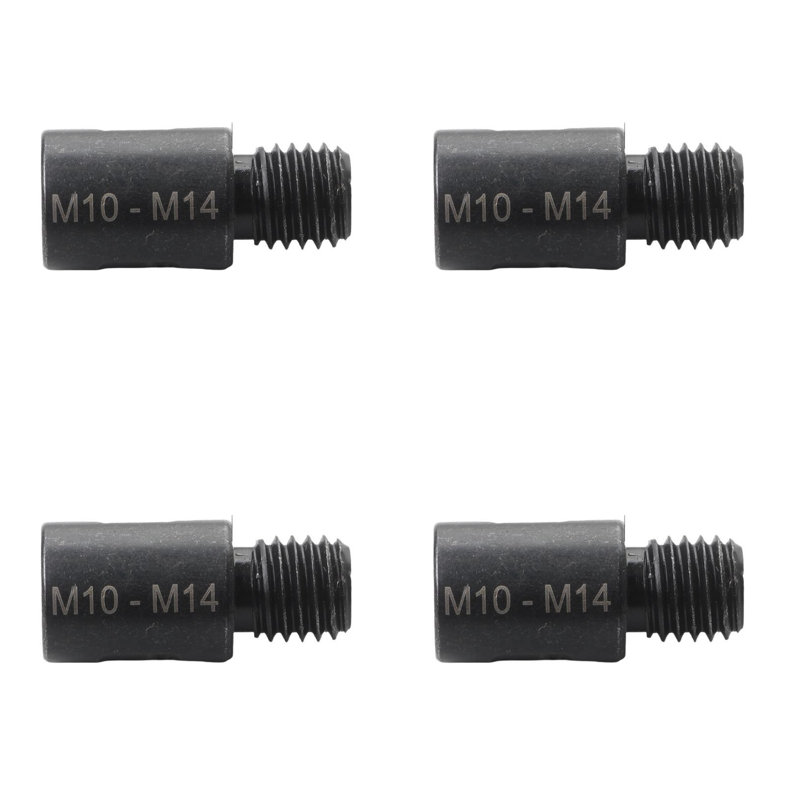 4pcs Thread Adapter Rod M10 to For M14 for Angle Grinder Drill Bit Shank Use