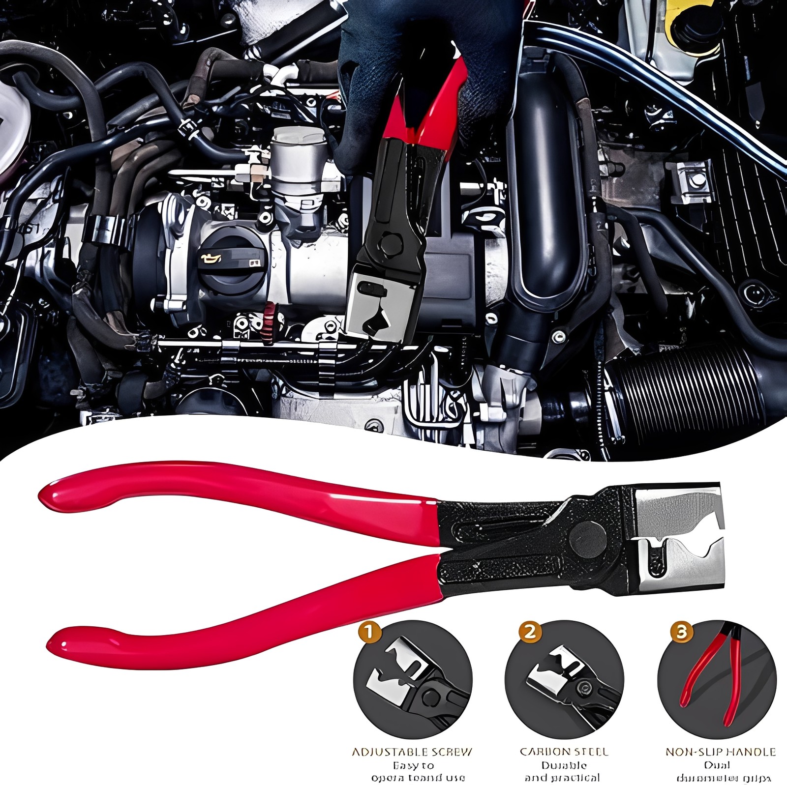 15 IN 1 Fuel Line Disconnect Plier Hose Clamp Pliers and RELAY & FUSE PULLER SET