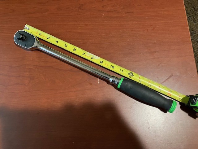 Snap On 1/2″ Drive Long Handle Ratchet SHL80A Green Soft Grip