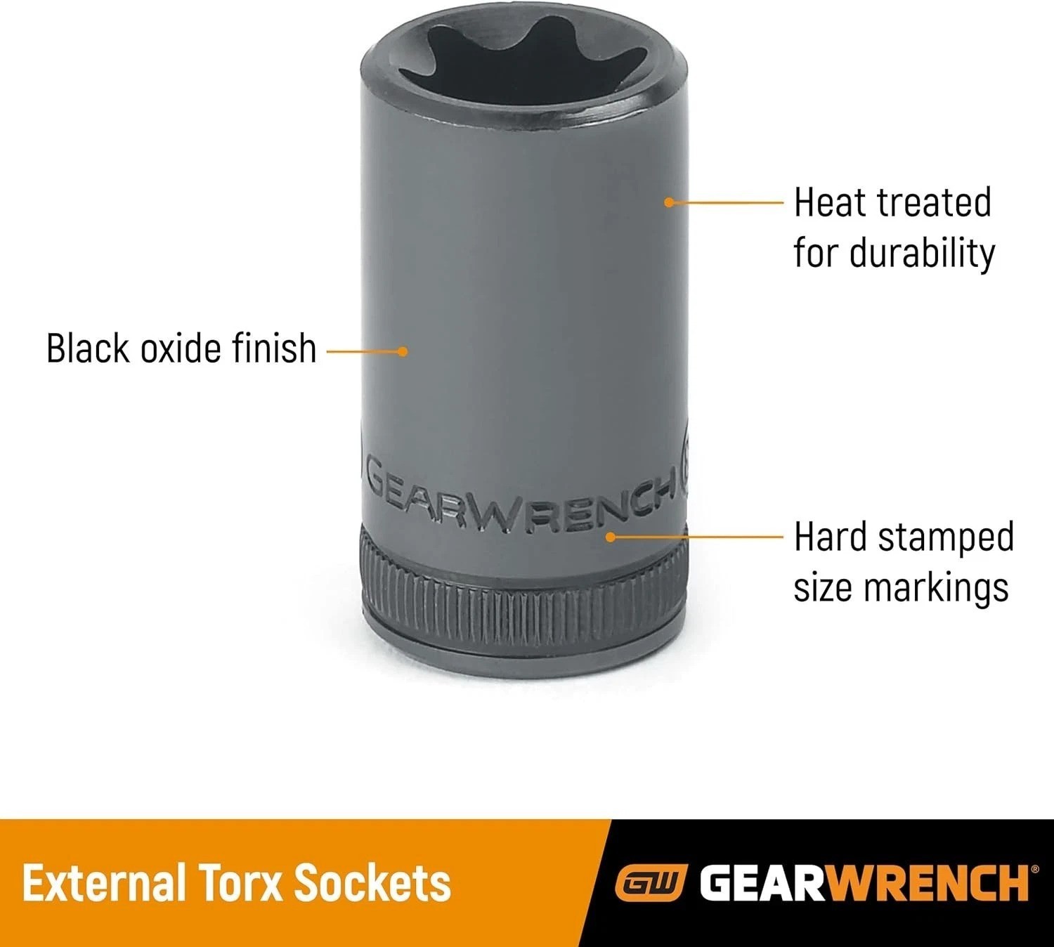 Durable 13-Piece E-Torx Socket Set with Black Oxide Finish & Heat Treatment