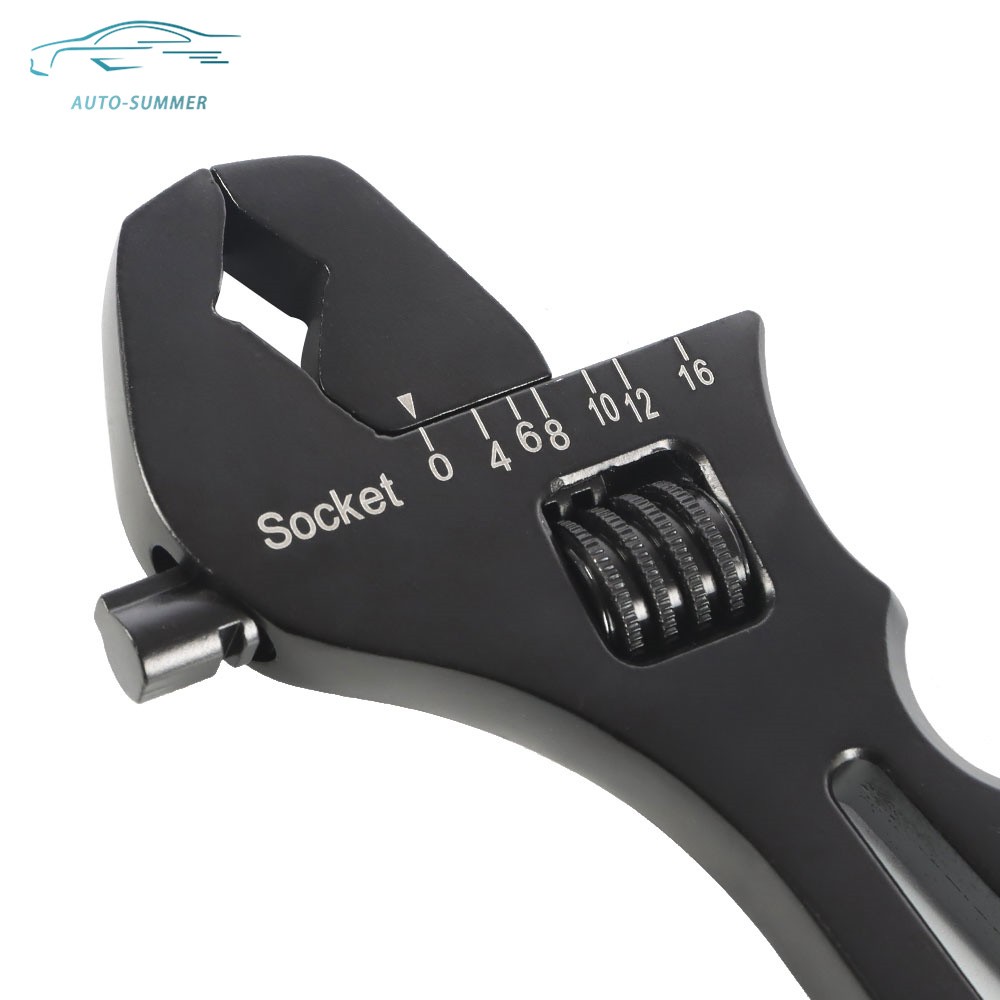 New Black Adjustable Aluminum 3AN-16AN Wrench Spanner Tool For Hose End Fitting