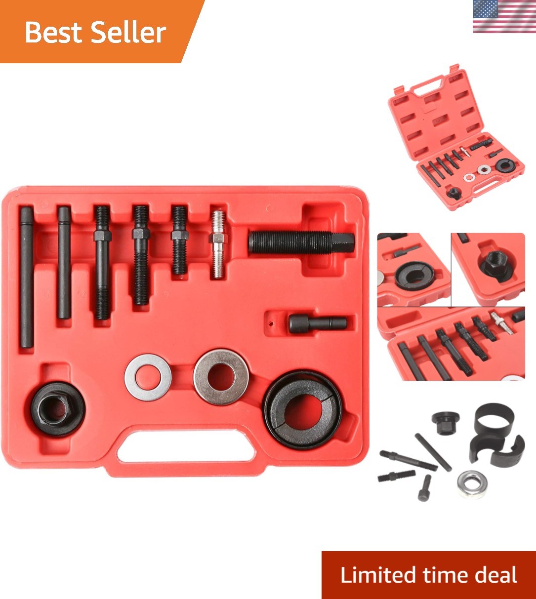 12-Piece Automotive Pulley Puller Kit for GM & Chrysler – Efficient Repairs