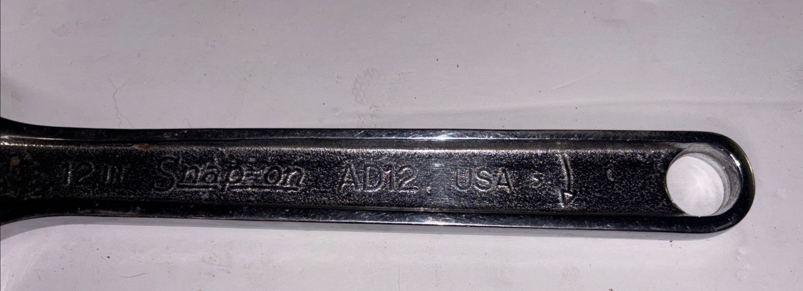 Snap-On AD12 12″ Chrome Adj Wrench USA Hand Tool New Chrome Free Safe Ship