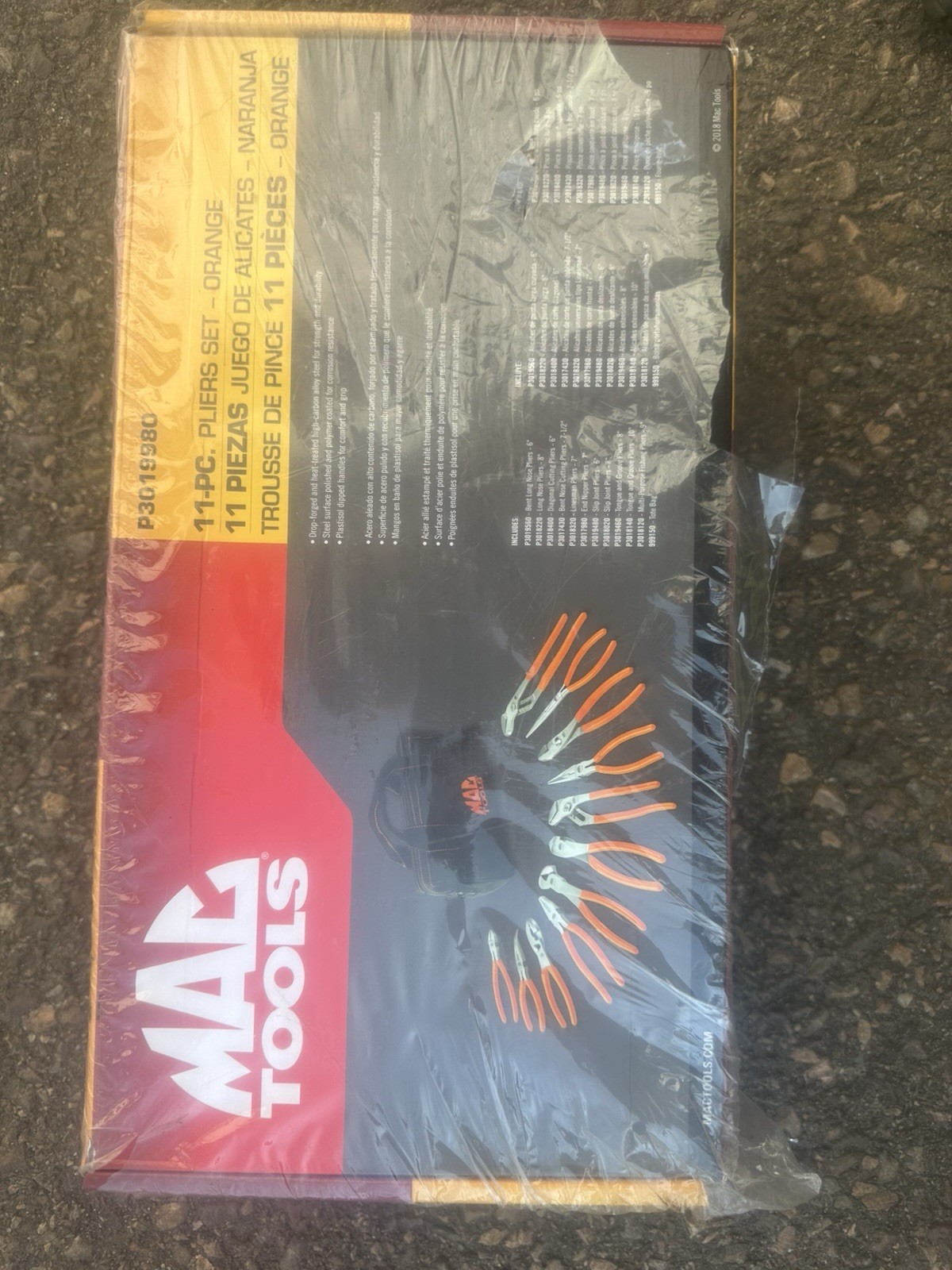 Mac 11 Piece Plier Set Orange