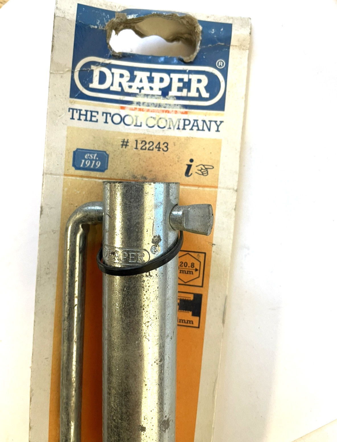Long Reach Spark Plug Wrench 14 x 300mm Draper 12243 – New Old Stock