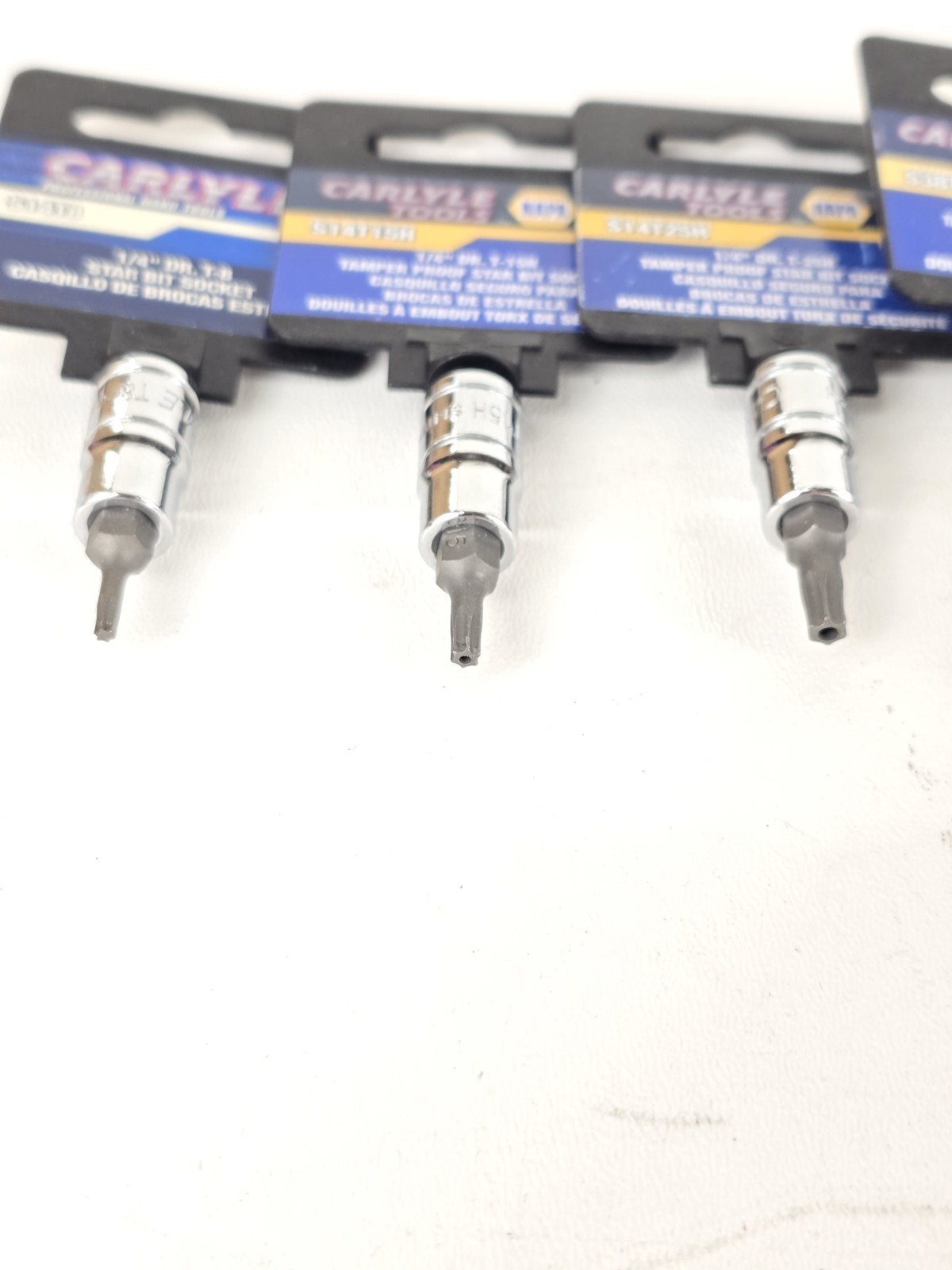 Napa Carlyle 1/4, 3/8, 1/2 DR STAR BIT Socket Set T8-T60 Mix Tamper Proof & Reg